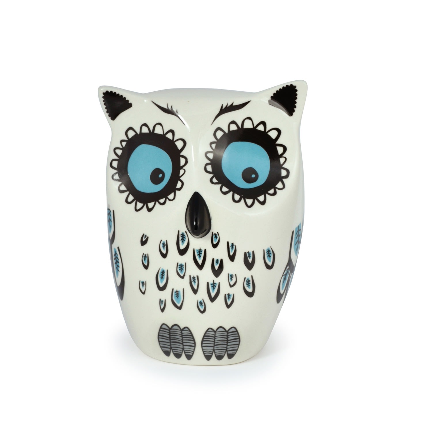 Blue / White Owl Money Box Hannah Turner