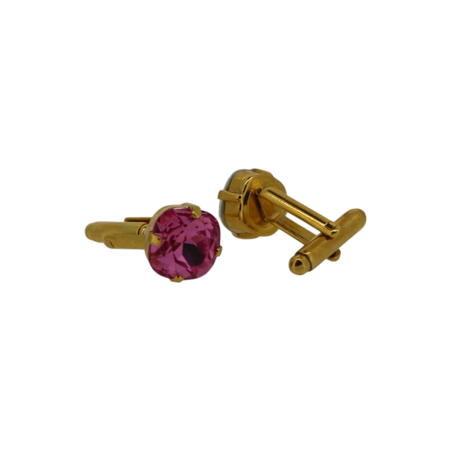 Men's The Pink Stud Cufflink In Gold | Vickisarge