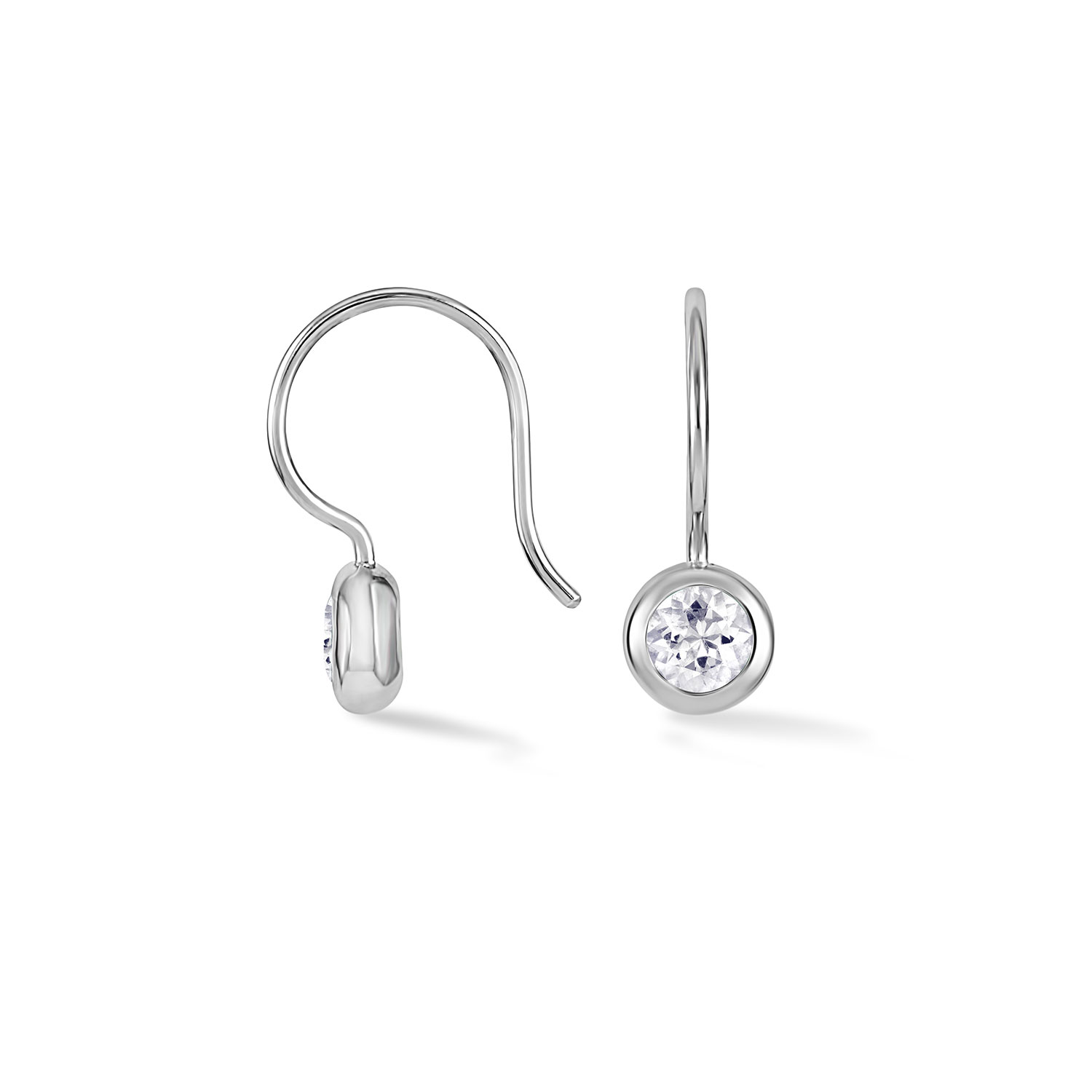 Women's Silver / White White Topaz Dewdrop Earrings | Dower & Hall