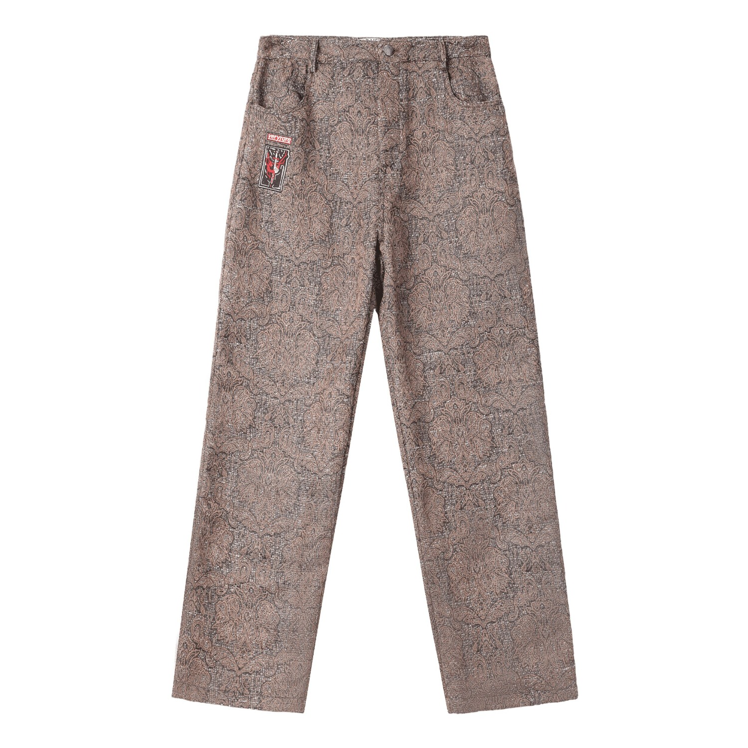 Veryrare Men's Brown Damask Pants