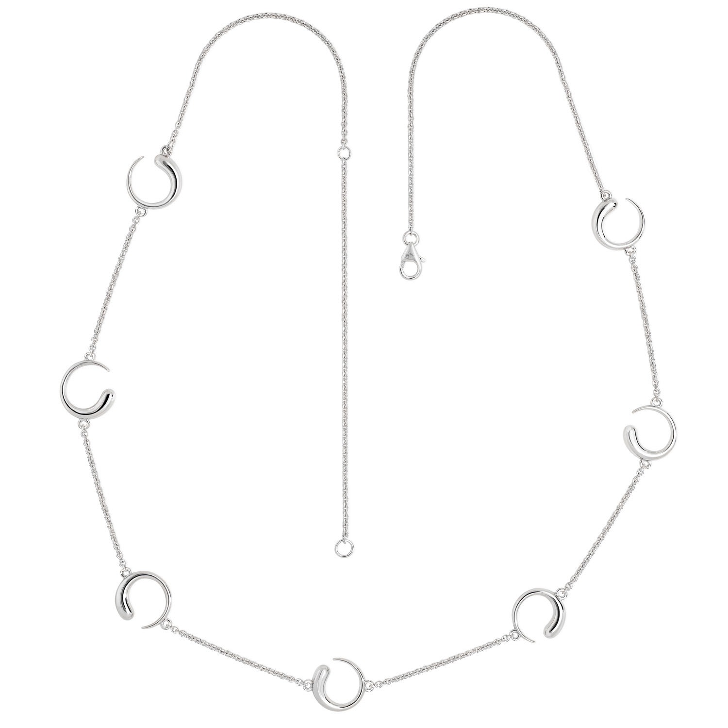 Women’s Silver Luna Station Necklace Lucy Quartermaine