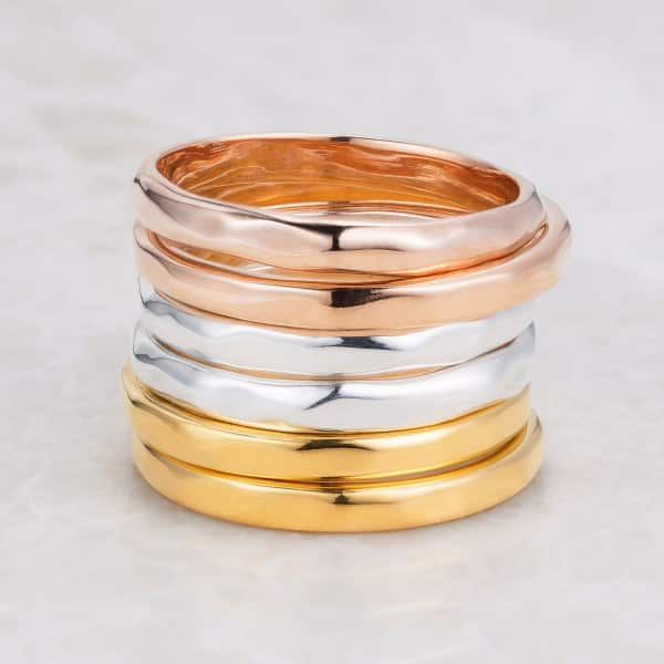 Neola Eternity Rose Gold Stacking Ring In Stacking