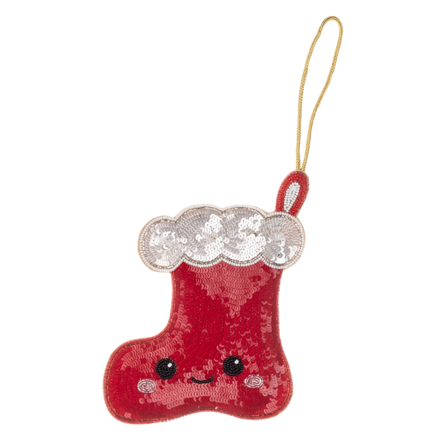 Laines London Red / White Extra Large Christmas Laines Lovables Xmas Stocking Decoration In Red