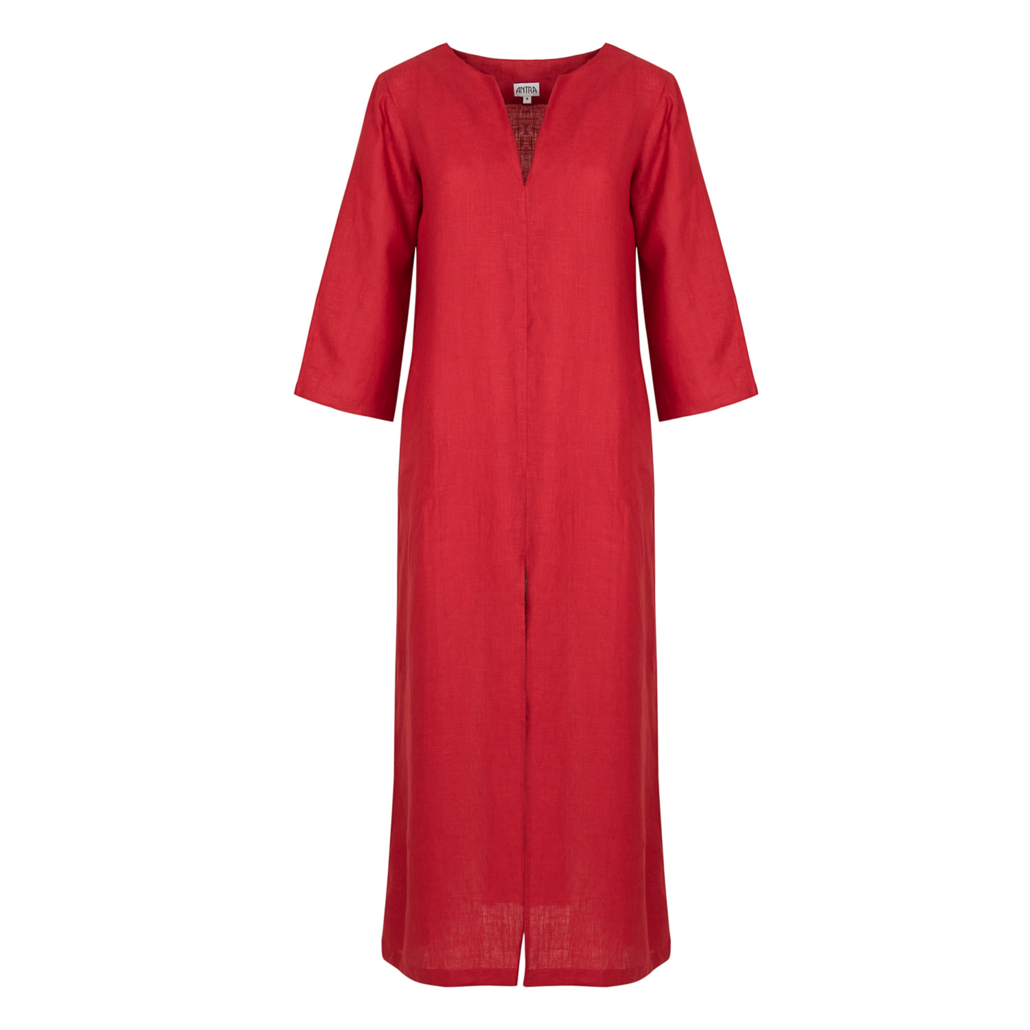 Women's Red Maxi Linen Ruby | Extra Large | Antra Designs