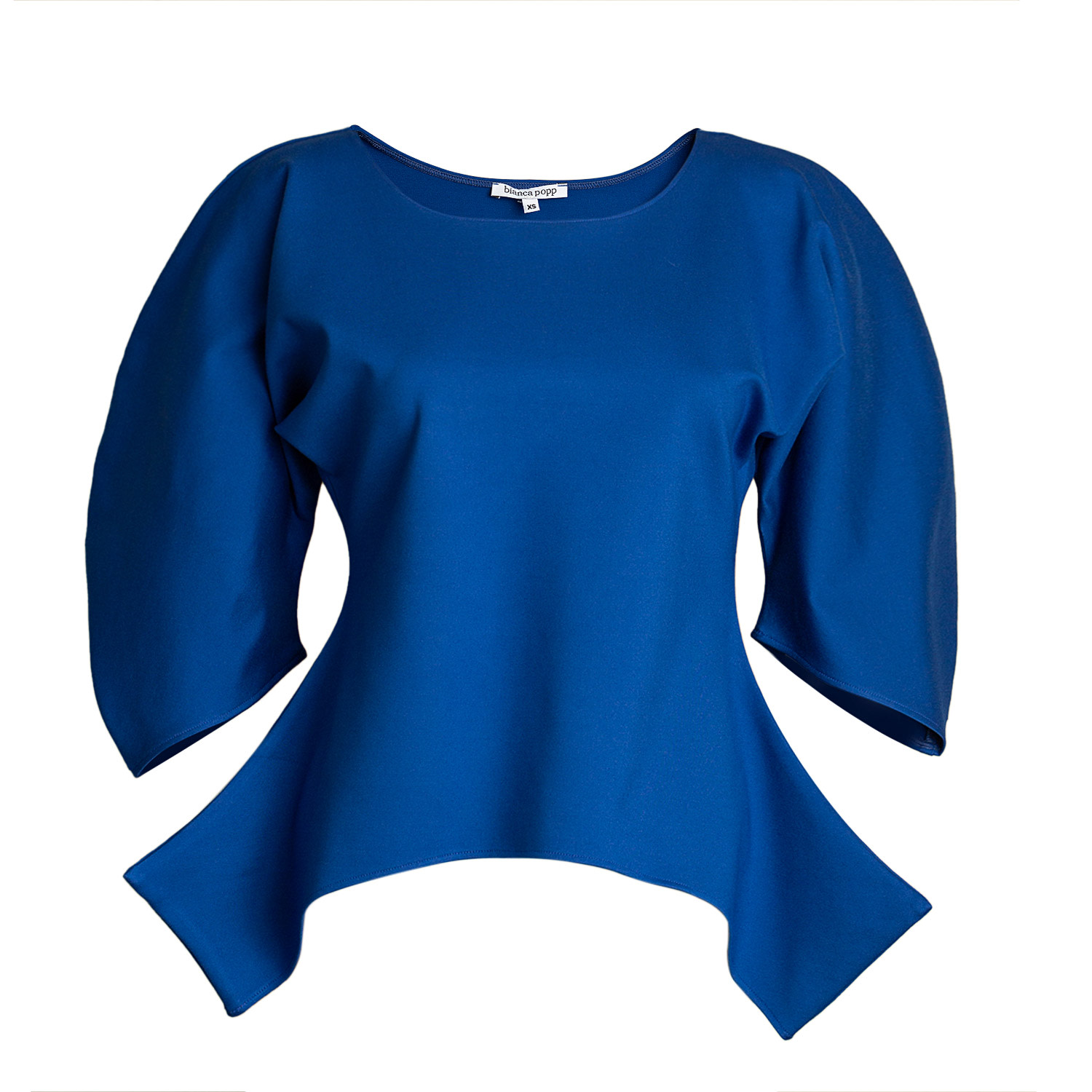 Bianca Popp Women's Puff Blouse With Flaps In Blue In Blue