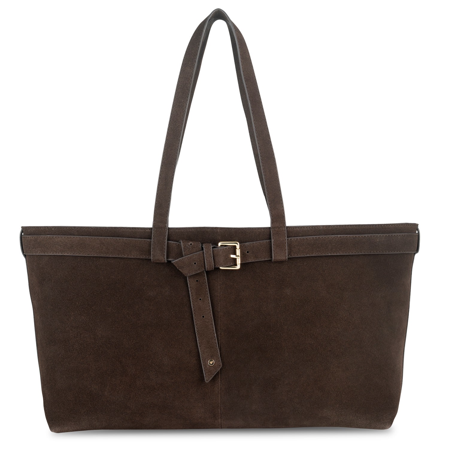 Women's Brown The Esme Chocolate Suede Bag | Apatchy London