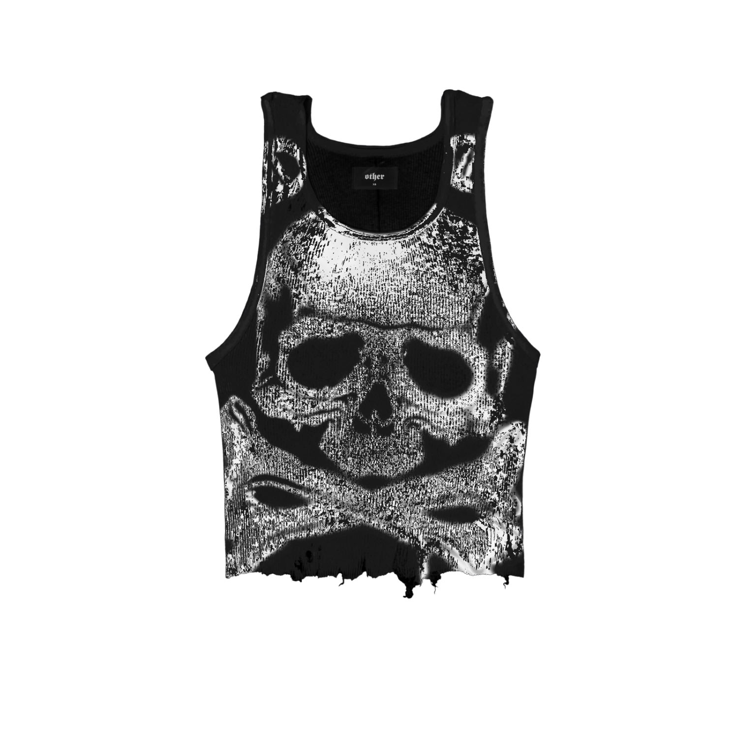 Other Uk Women's Skull & Crossbones Distressed Beater In Black