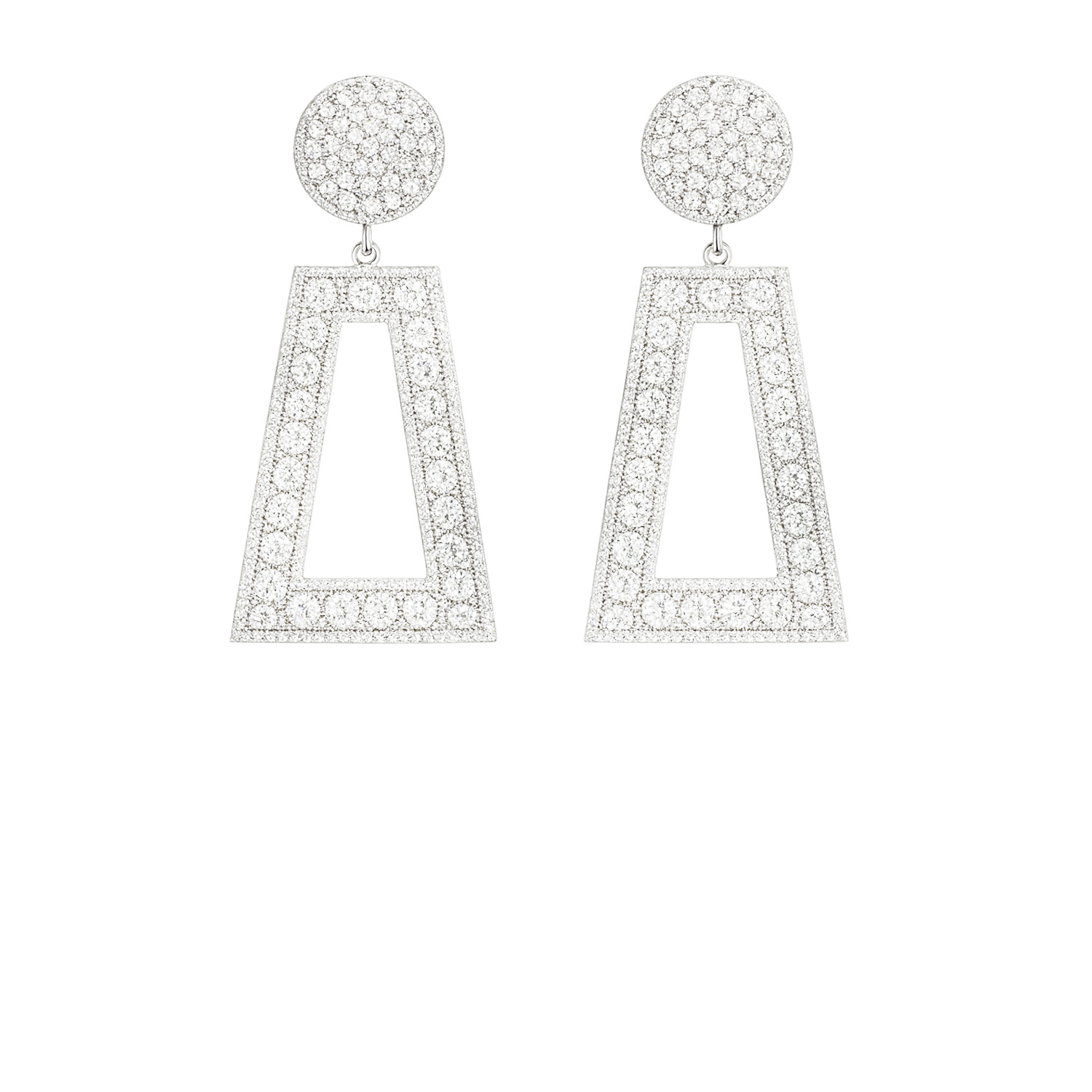 The Gala Women's Silver Galaxy   Fringe   Crystal Statement Earrings