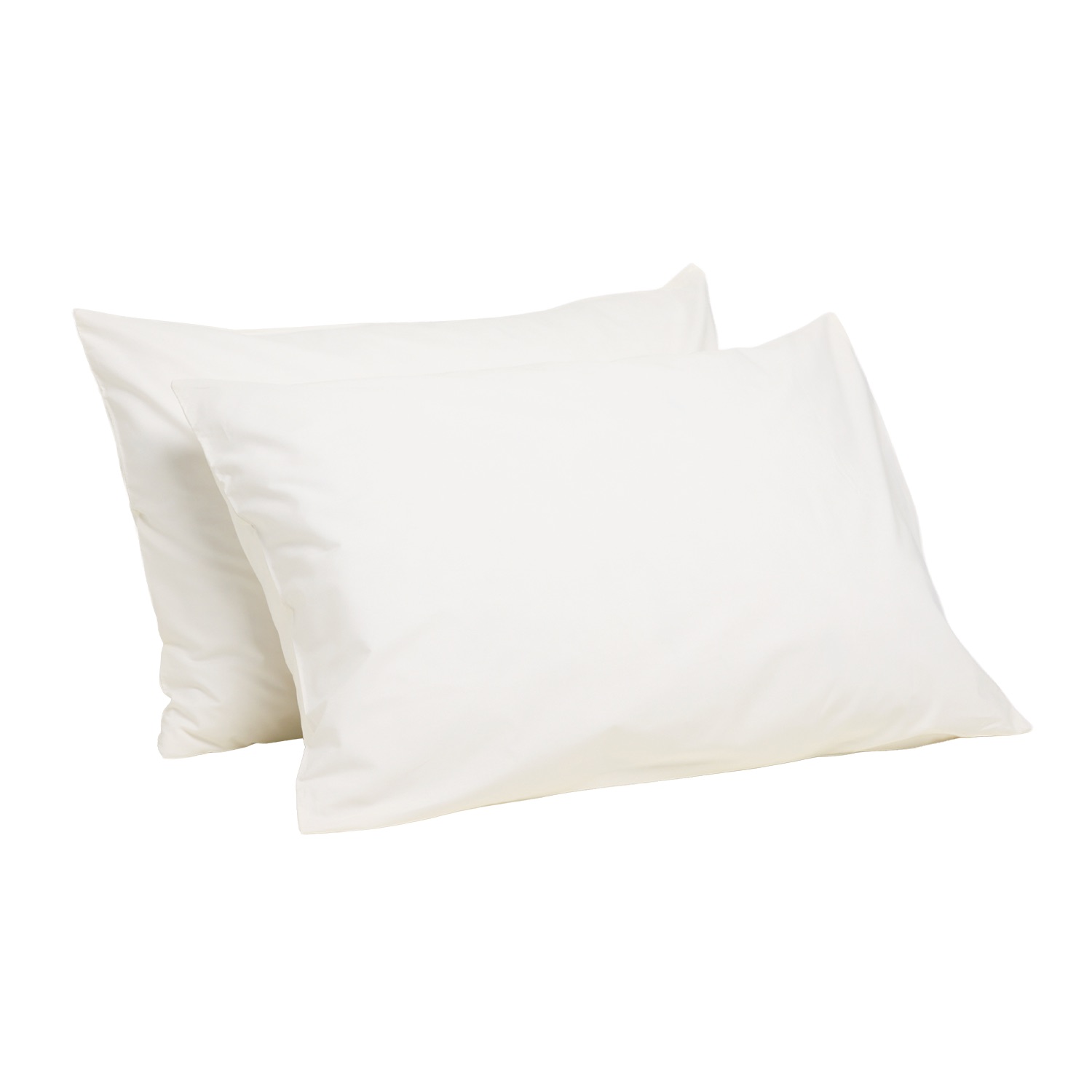 Joro Neutrals Percale Organic Cotton Pillowcases - Iridescent Ivory In White
