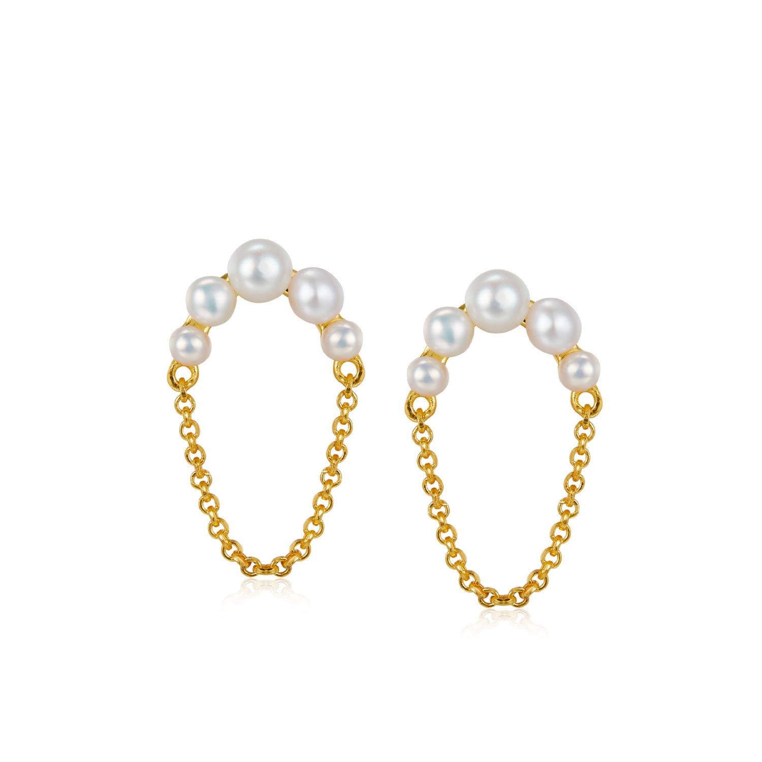 Janus Edinburgh Women's Hennu Freshwater Pearls Gold Vermeil Earrings In Gold