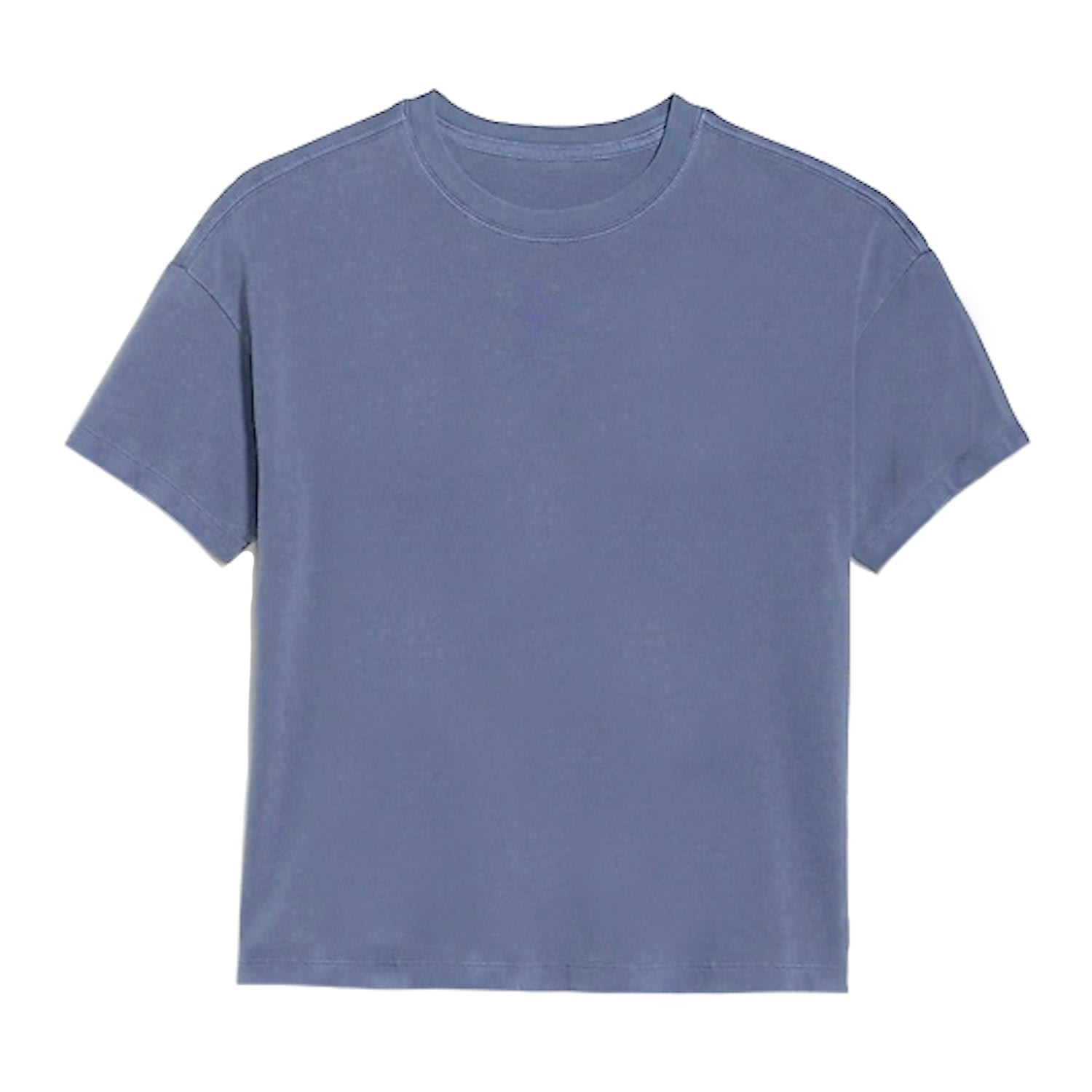 Earth Body Women's Breezy Hypoallergenic Natural-body Cotton Crop Soft Tee In Soft Blue In Blue
