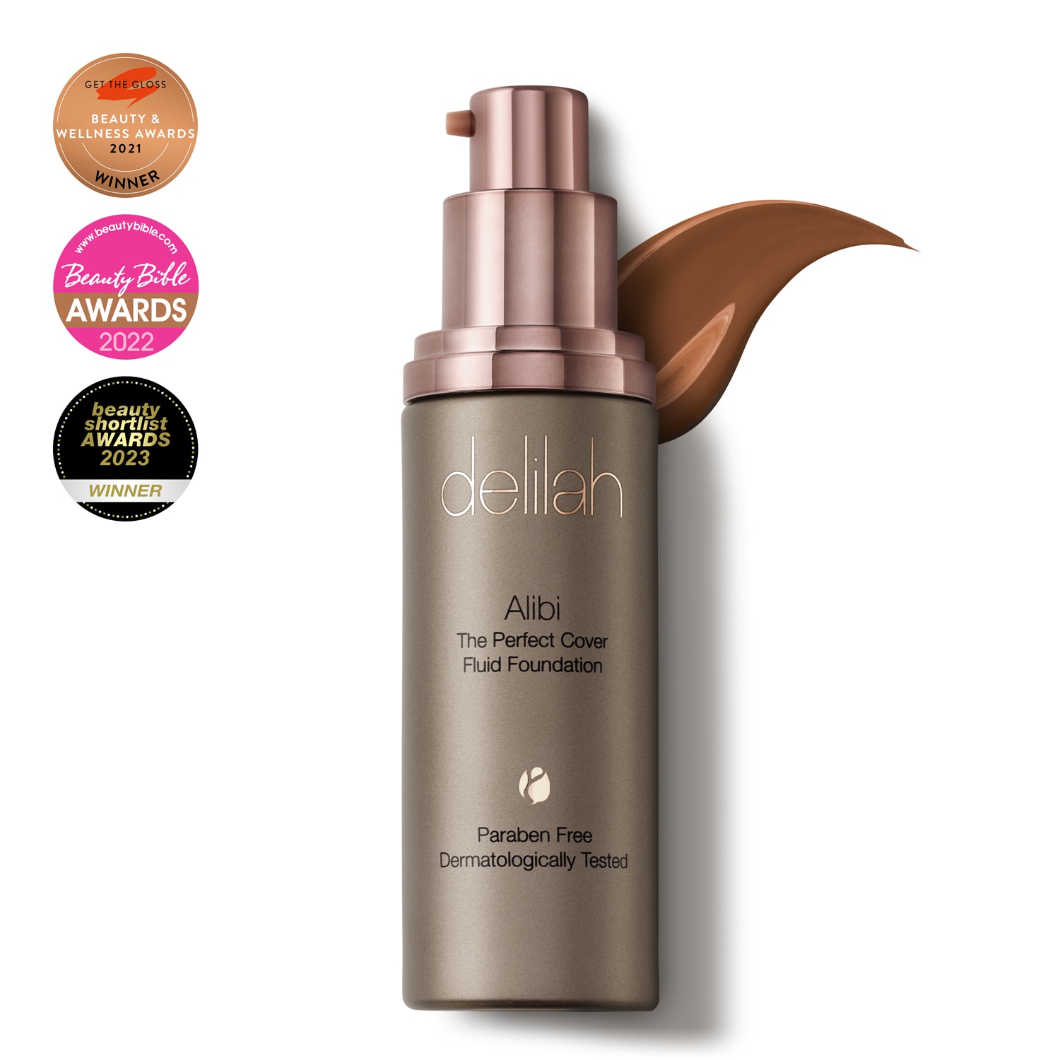 Delilah Brown / Neutrals Alibi - The Perfect Cover Fluid Foundation - Umber In Brown