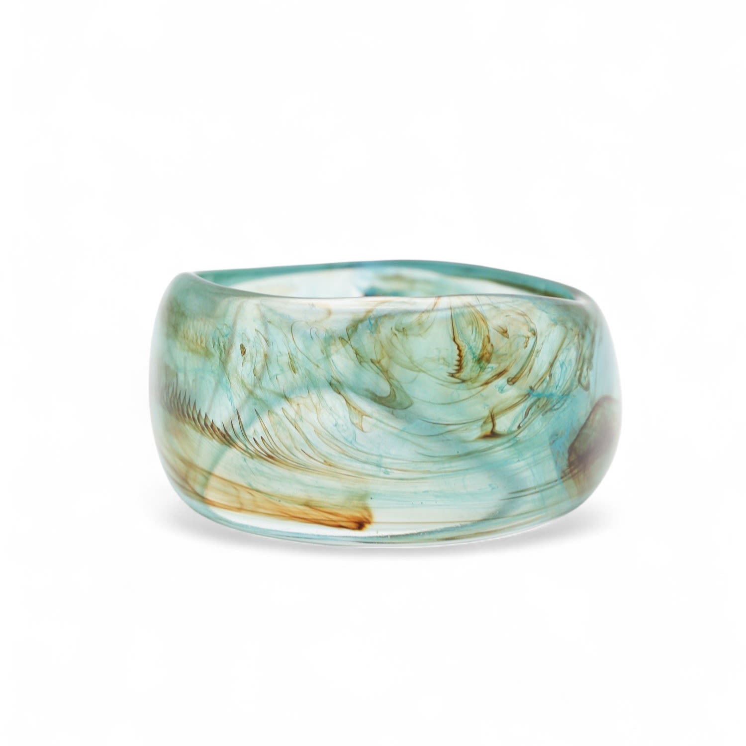 Miss Cecilia Women's Green Aqua Drift Bangle