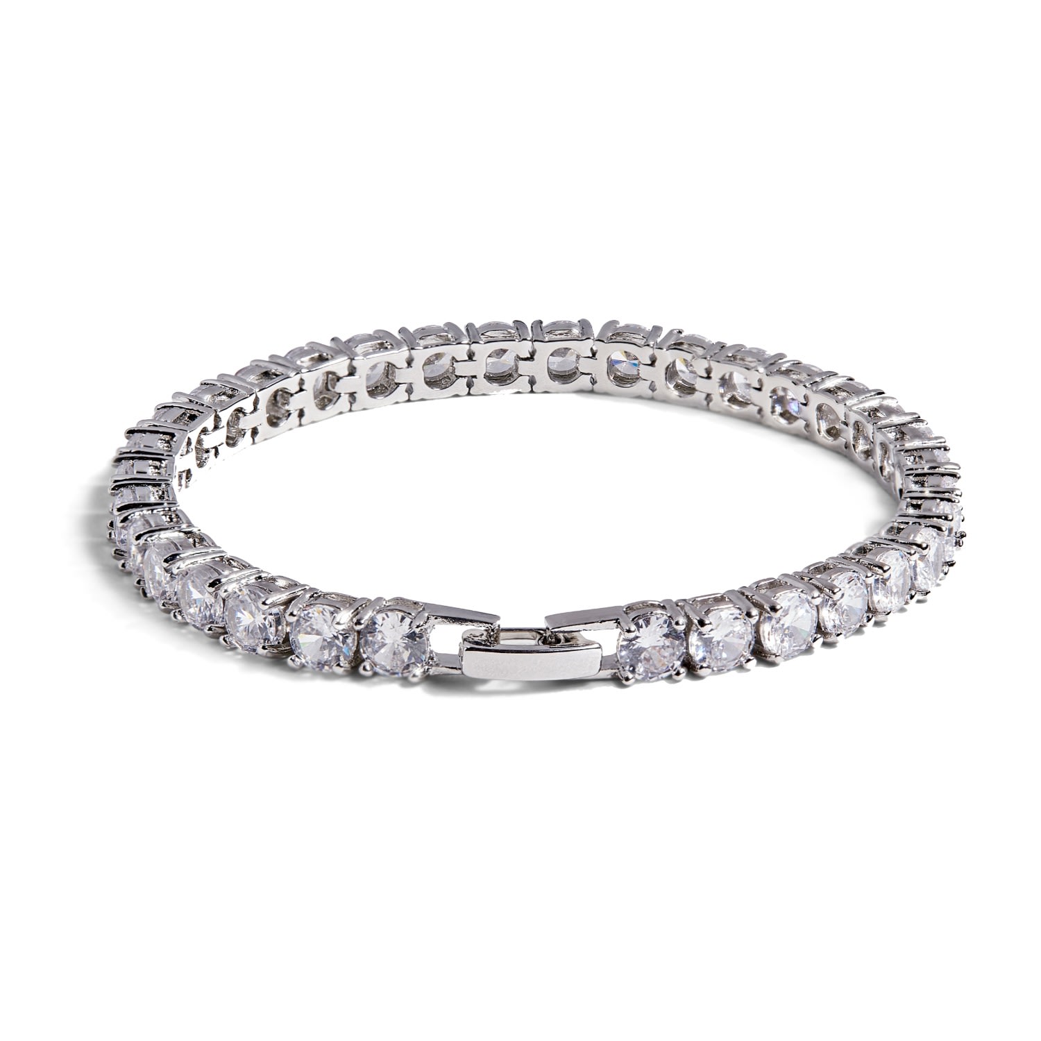 Drae Collection Women's Tennis Bracelet Silver In Silver