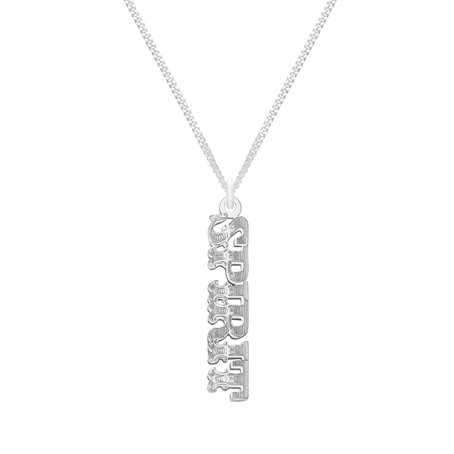 Cartergore Women's Sterling Silver “spirit” Word Necklace In Metallic
