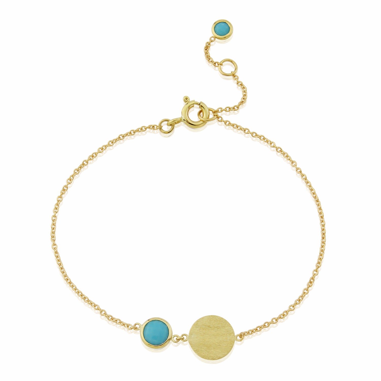 Women’s Blue / Gold Bali 9Ct Gold December Birthstone Bracelet Turquoise Auree Jewellery