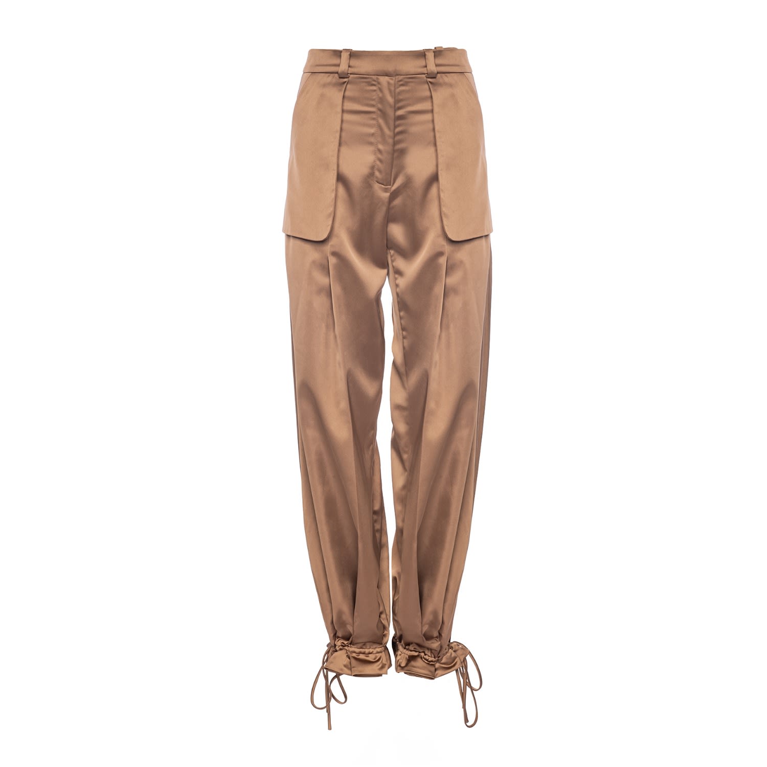 Women’s Brown Mirha Utility Pants Almond Extra Small Vasiliki Atelier