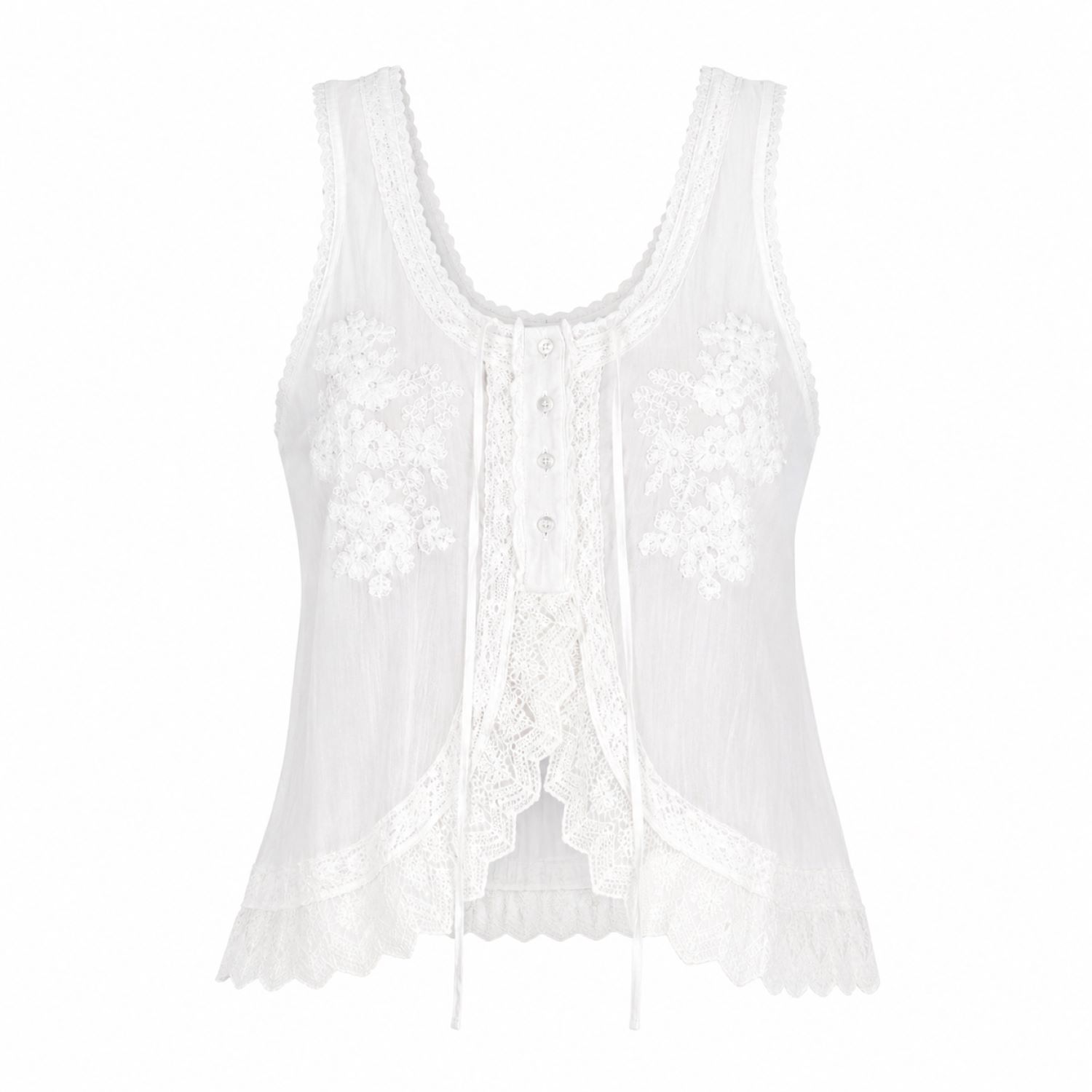 Women's Cannes Top - White | One Size | Muche Et Muchette