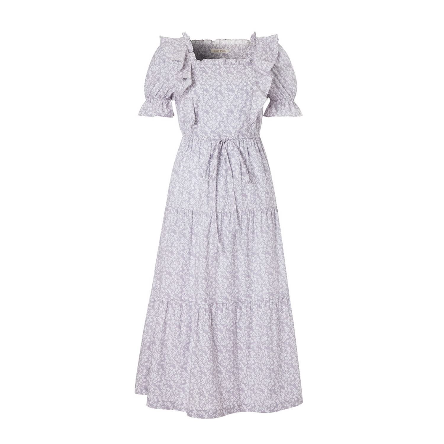 purple cotton dress