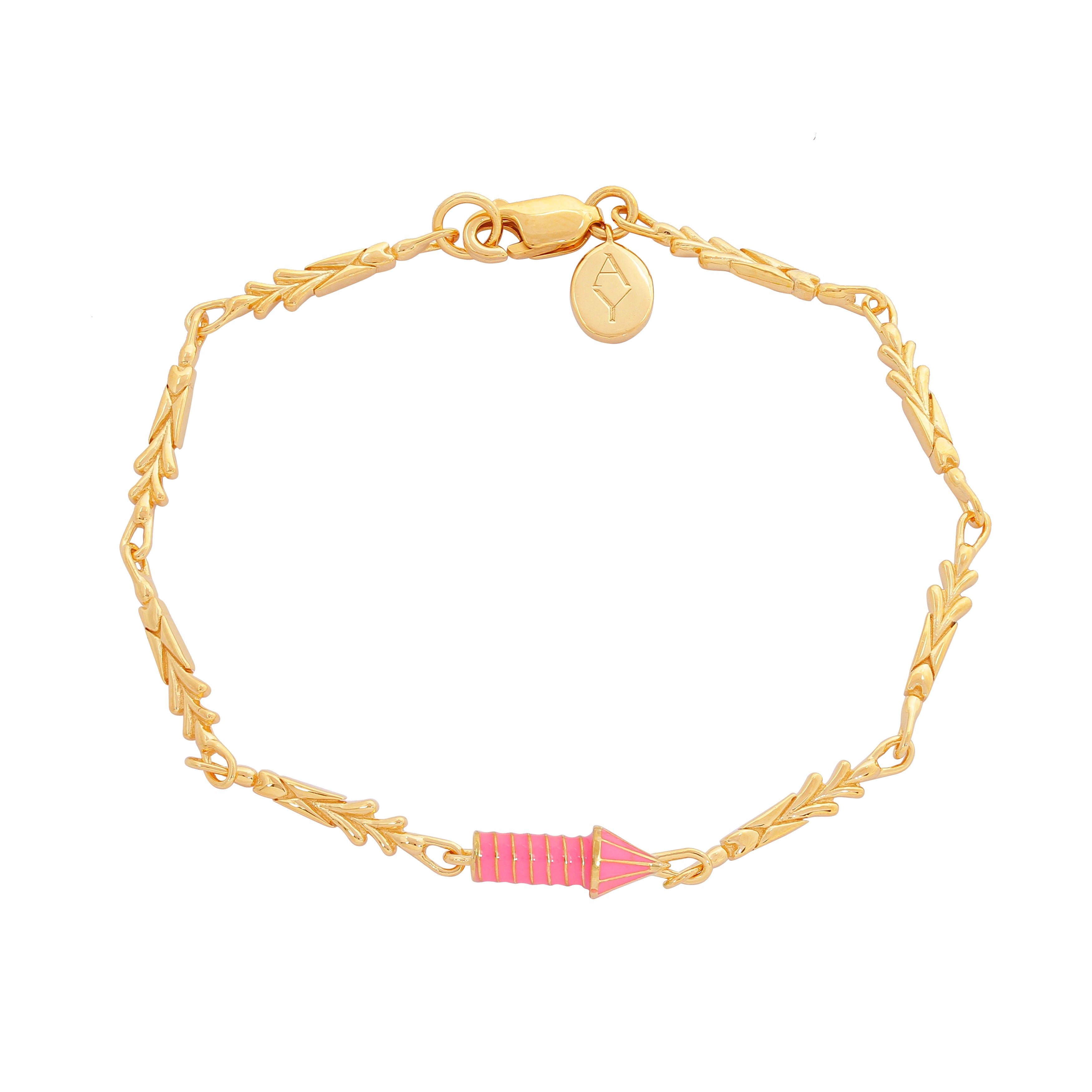 Women’s Gold / Pink / Purple Gold Vermeil Pink Rocket Bracelet AprÃ¨s Youth