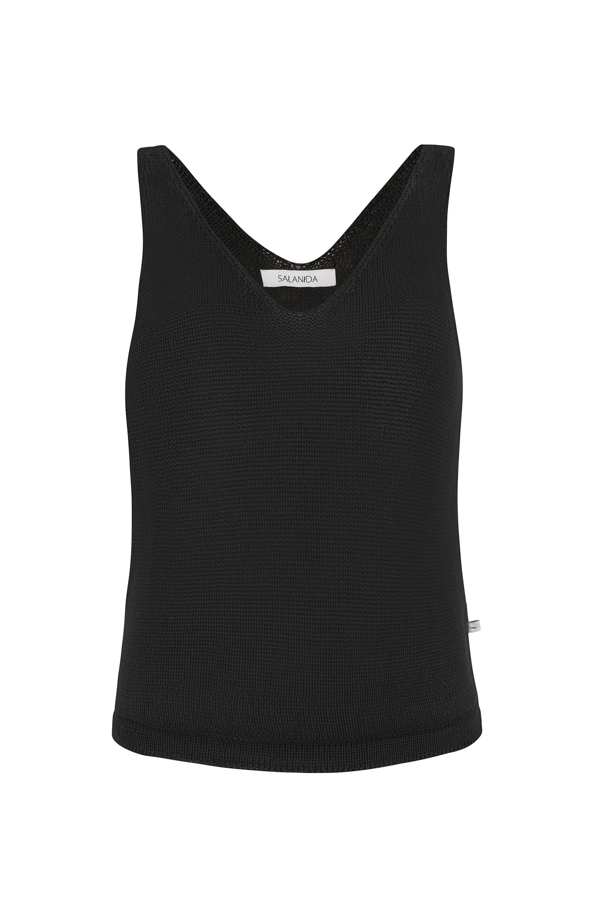 Salanida Women's Mare 100% Linen Tank Top Black