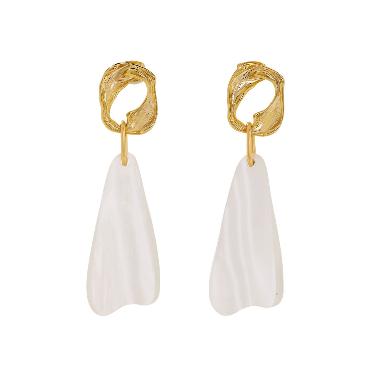 Tami&tami Women's Gold Matias Leaf Earrings