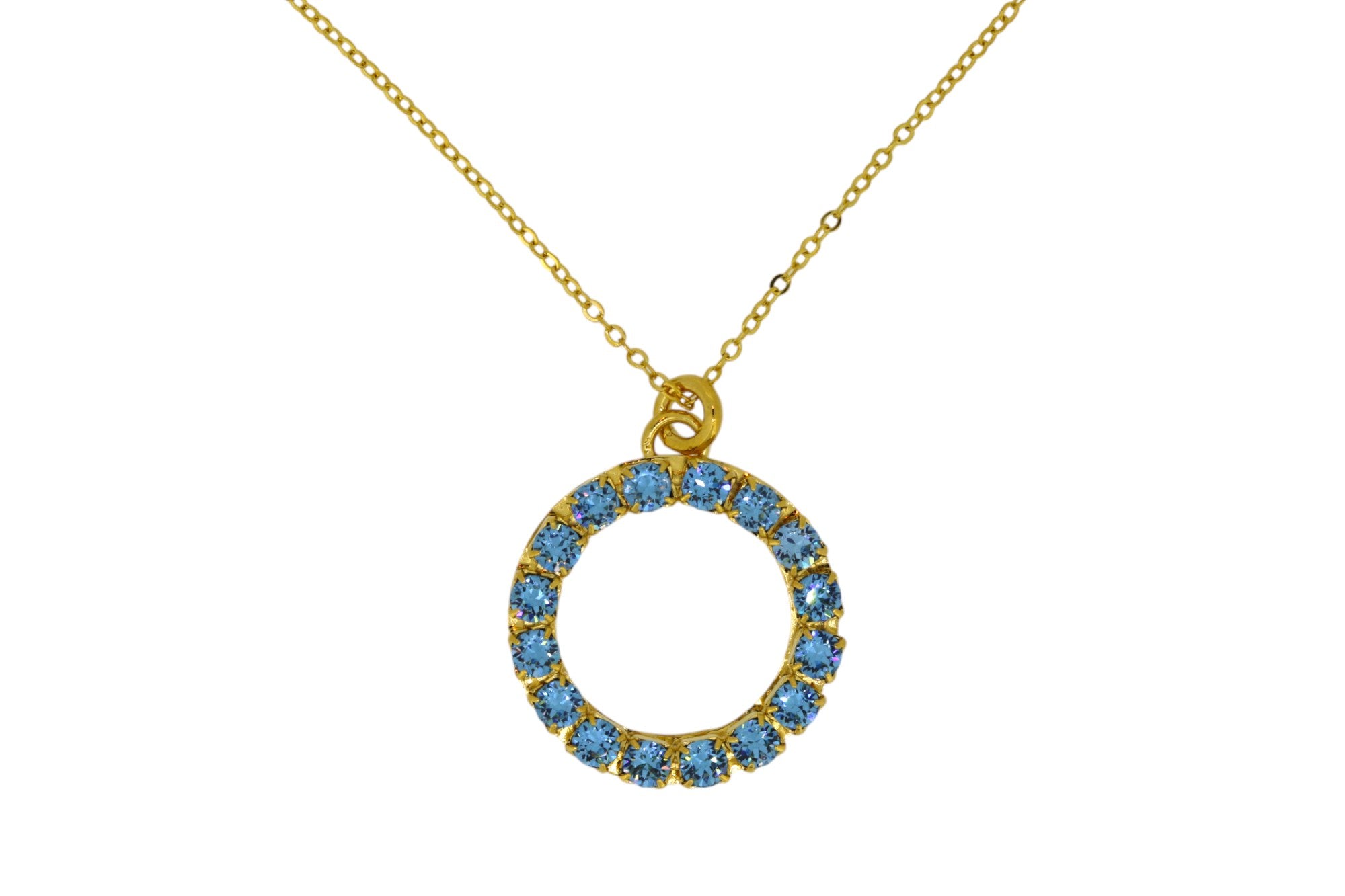 Vickisarge Women's The Blue Hoop Necklace In Gold - Short