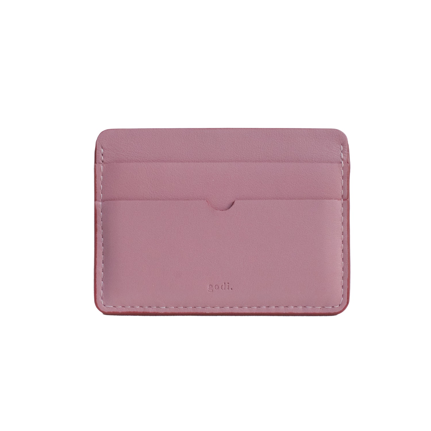 Women's Small Card Case Wallet with Flap. Mini Credit Card Holder. Soft Ash  Rose Leather