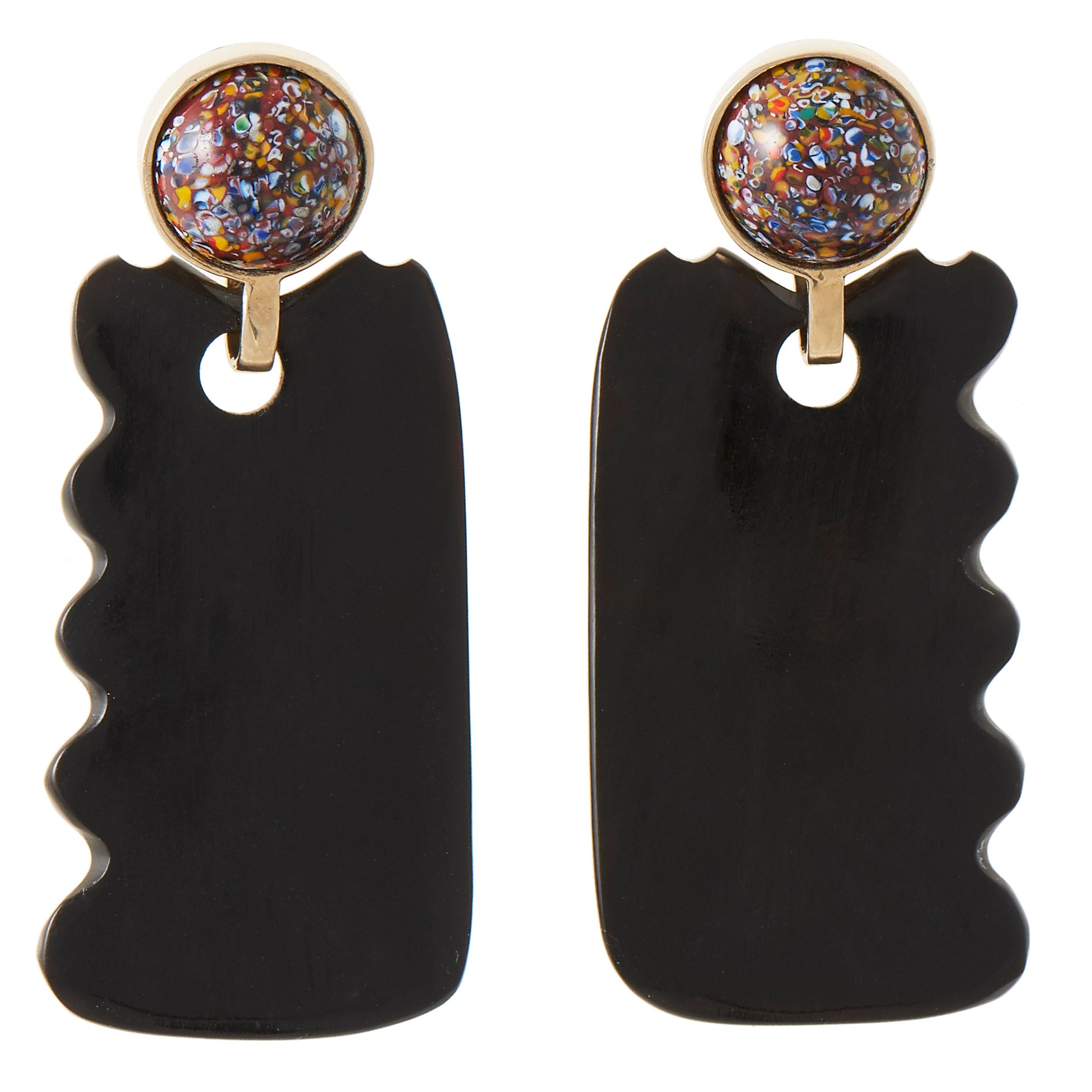 Women’s Gold / Black Indio Earring Castlecliff