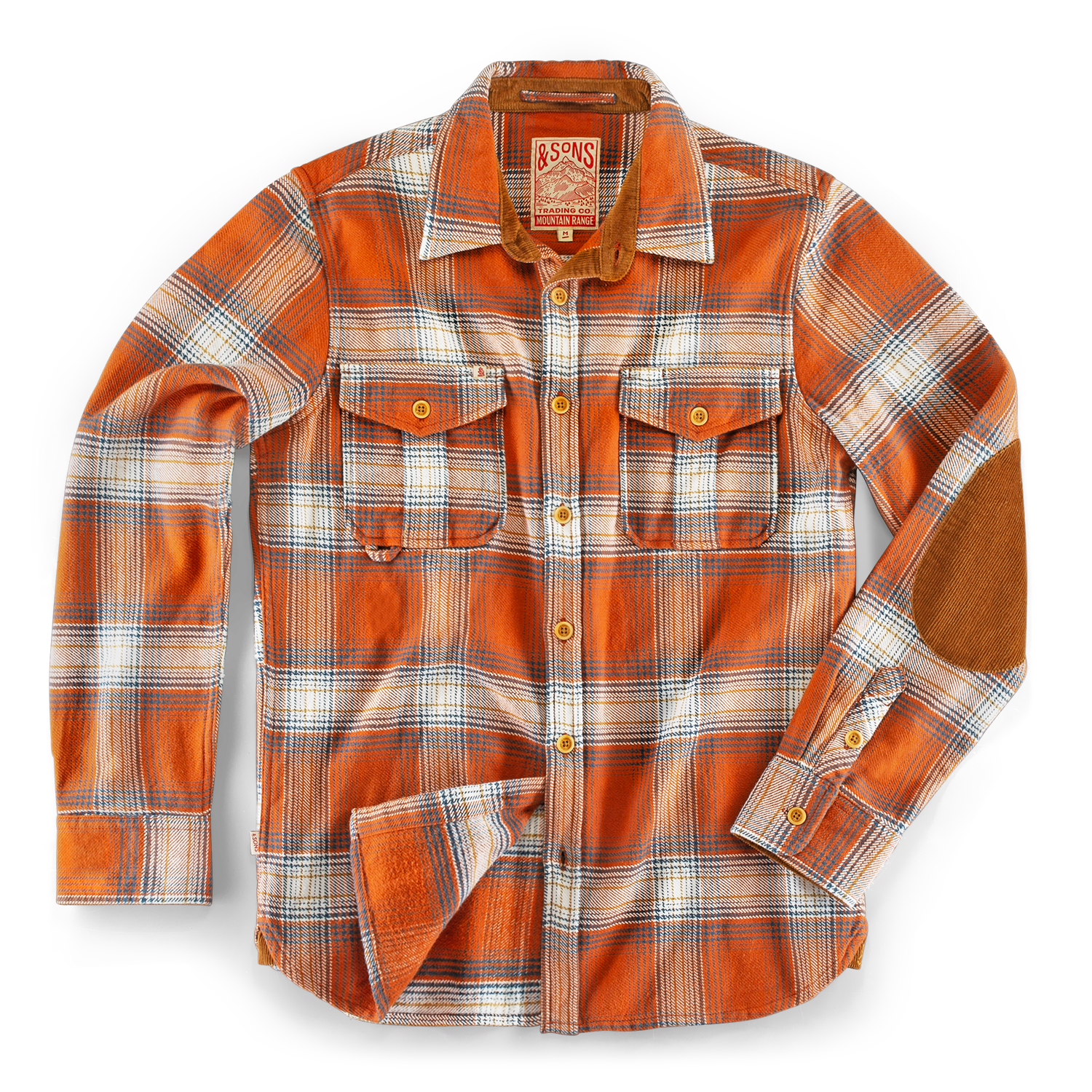 &sons Trading Co Men's Andsons Eiger Mountain Shirt Rust Check In Brown