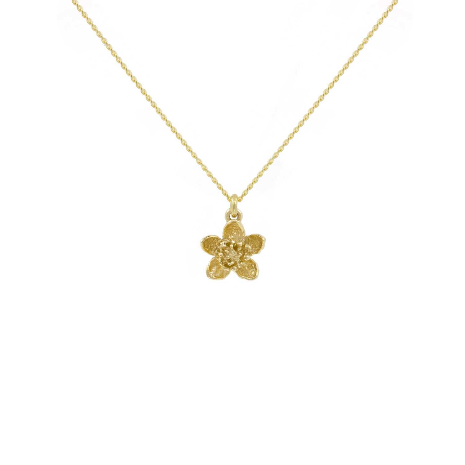 Women’s Neutrals / Gold / Yellow Cherry Blossom Necklace - Gold Lee Renee