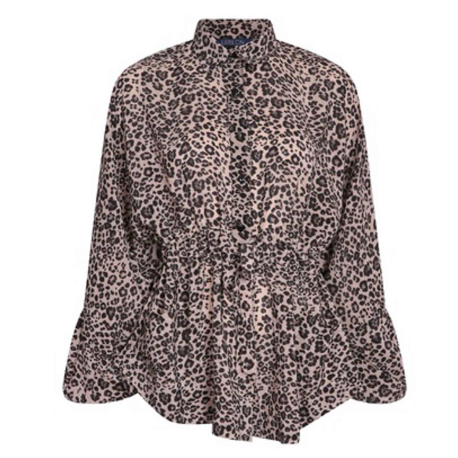 Women’s Brown Dexter Leopard Print Silk Shirt Small Leblon London