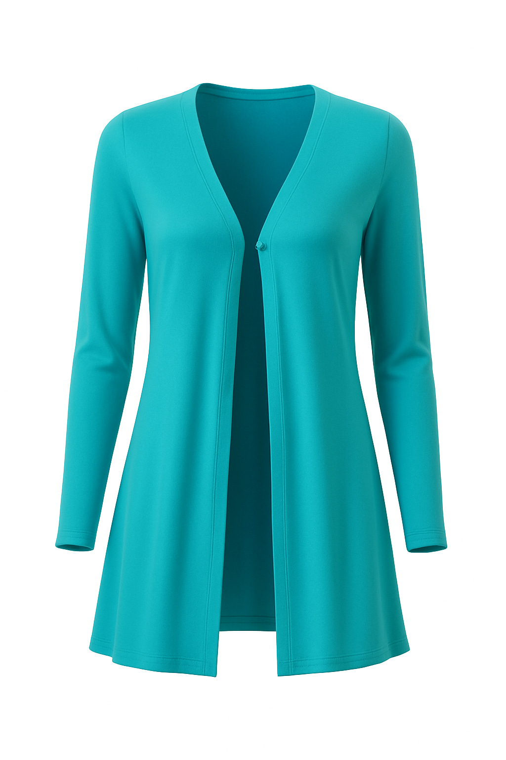 Conquista Women's Blue Open Front Cardigan