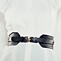 PLIK WOMEN'S LEATHER WAIST MARA BELT BLACK