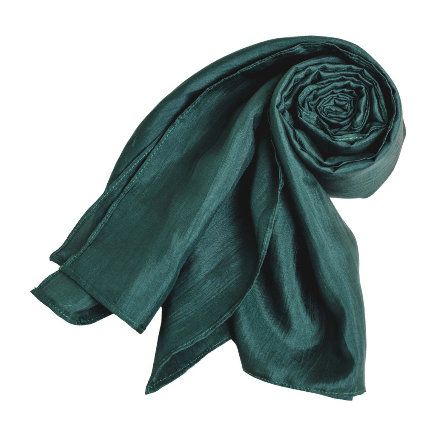 Silk And Bears Women's Emerald Green Mulberry Silk Scarf – Handmade Sheer Shawl In Pure Silk In Green