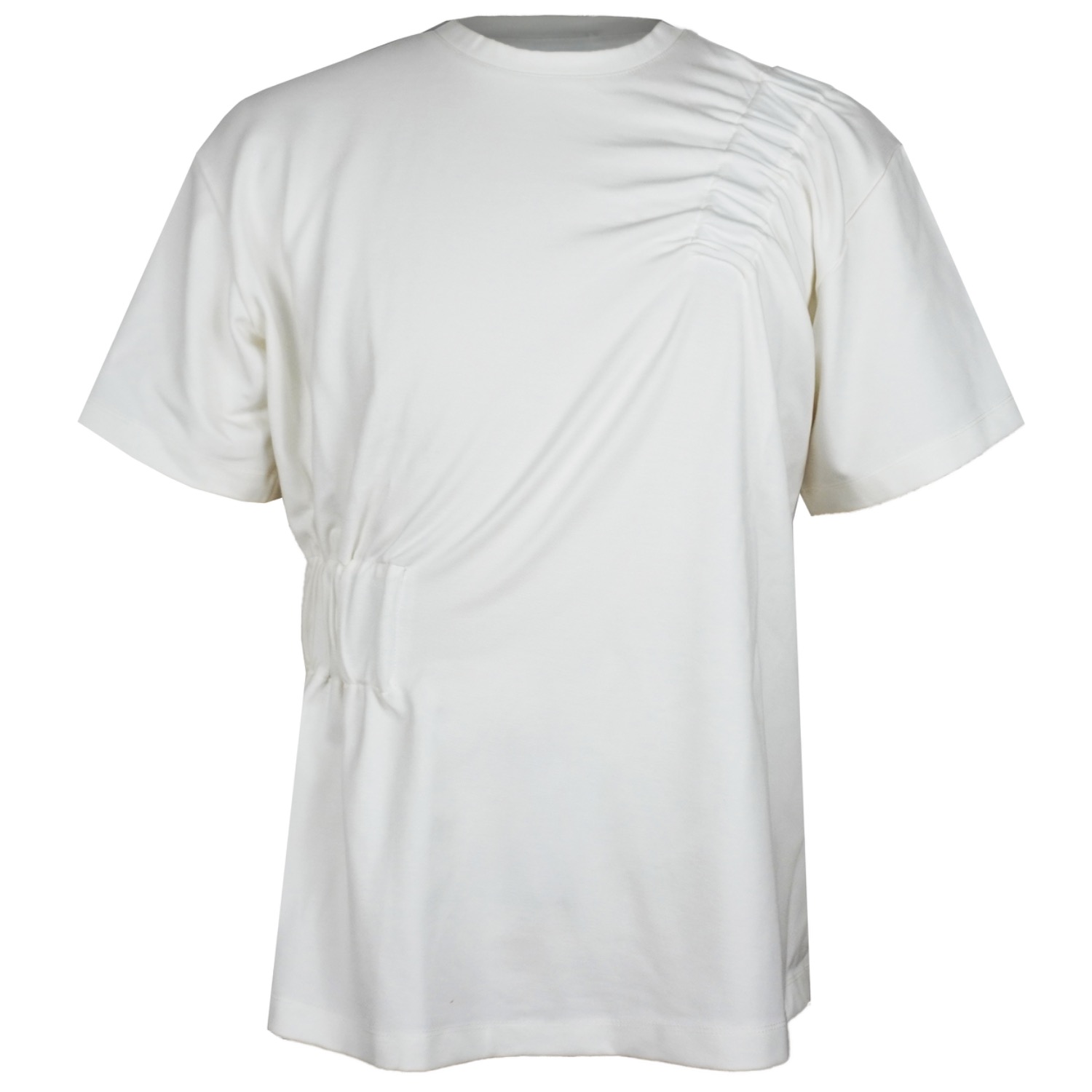 Clara Son Men's White / Neutrals / Blue Ruched T-shirt