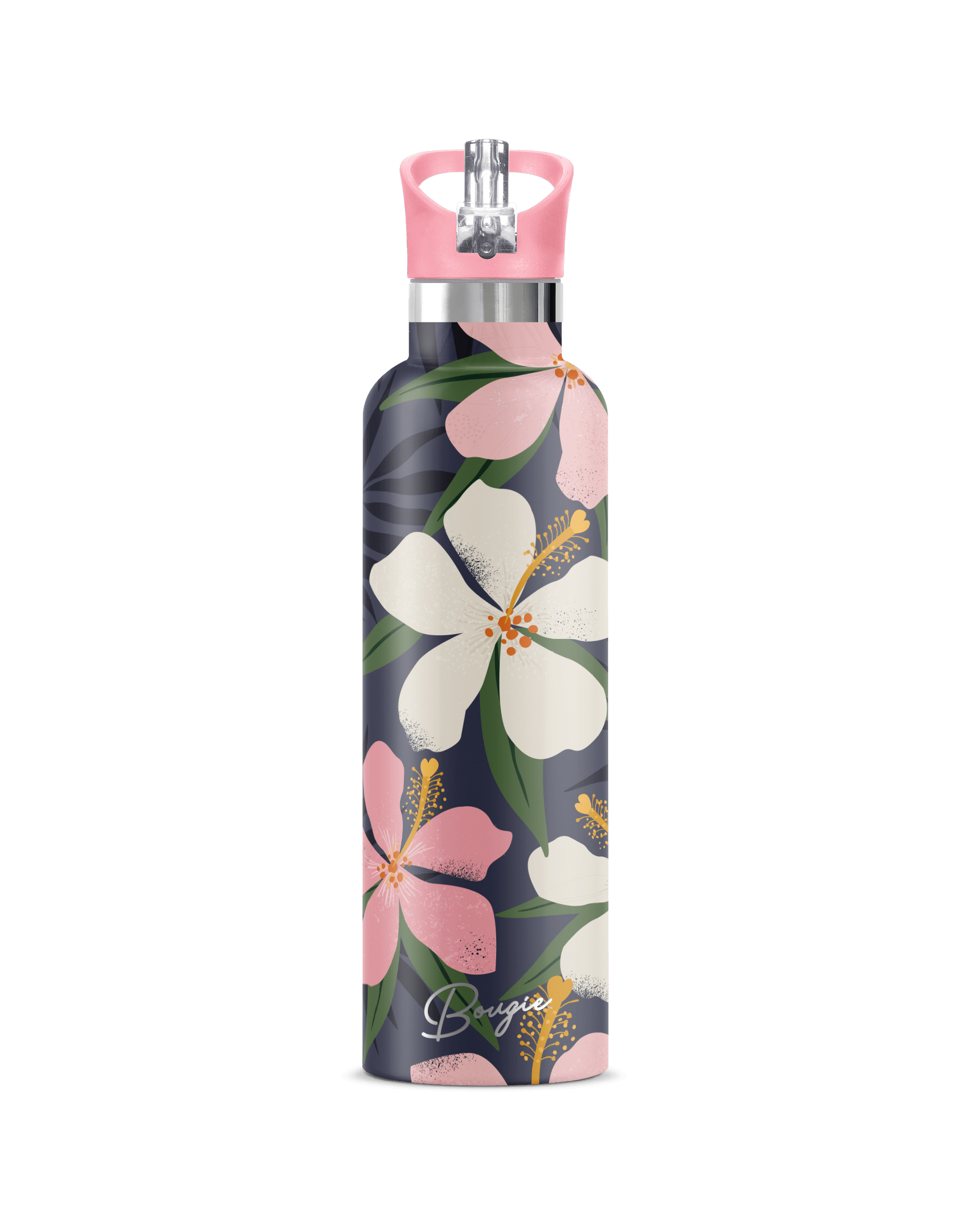 My Bougie Bottle Women's Pink / Purple / Black Aloalo Insulated Water Bottle Pink Lid In Pink/purple/black