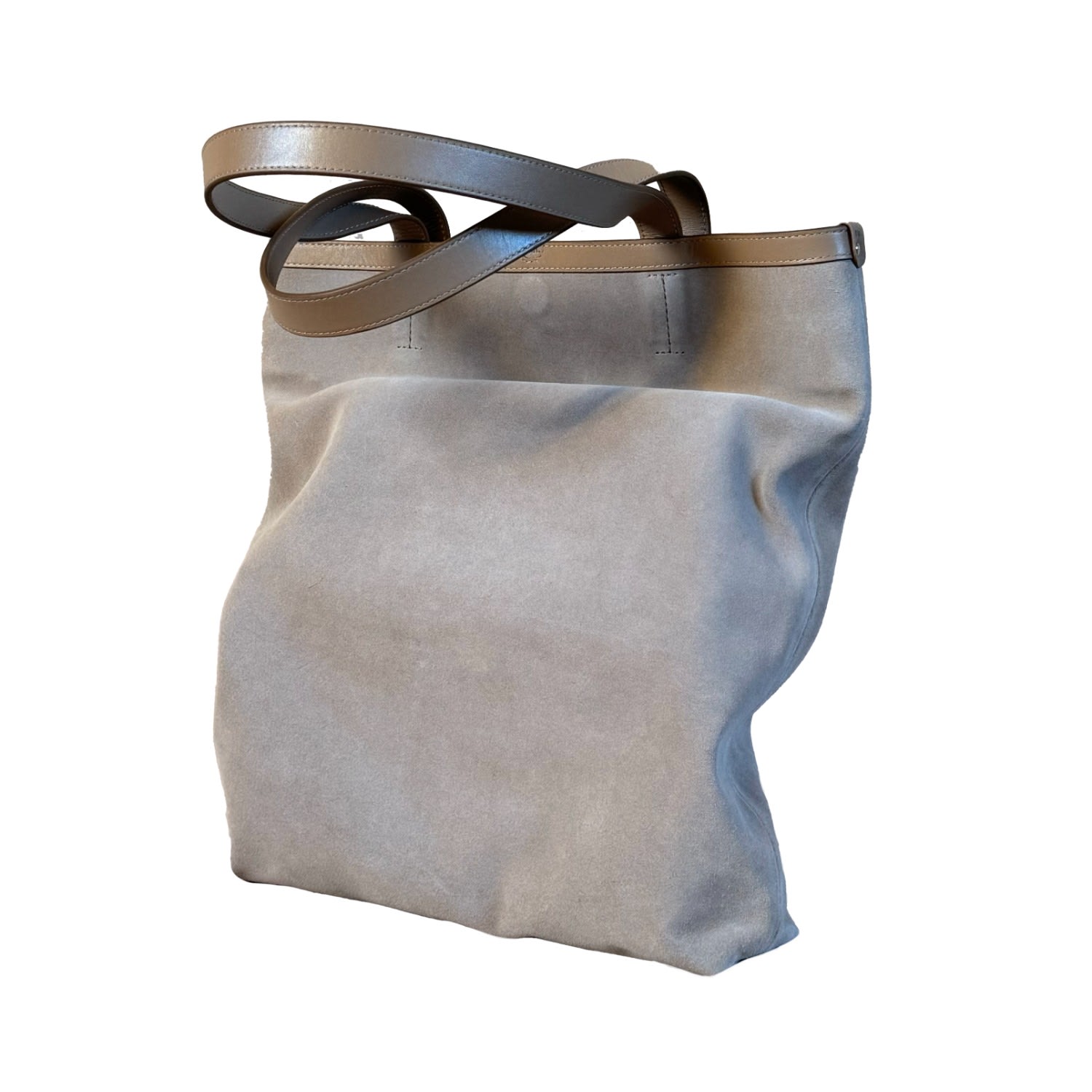 Godi. Women's Neutrals The Ivy Handmade Leather Tote Bag In Cow Suede