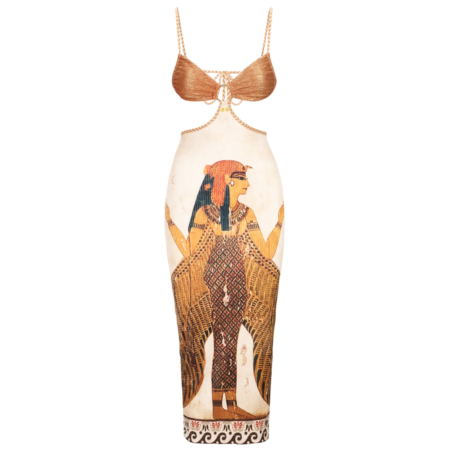 Akosha Swimwear Women's Gold Rosario Skirt Nefertiti In Gold