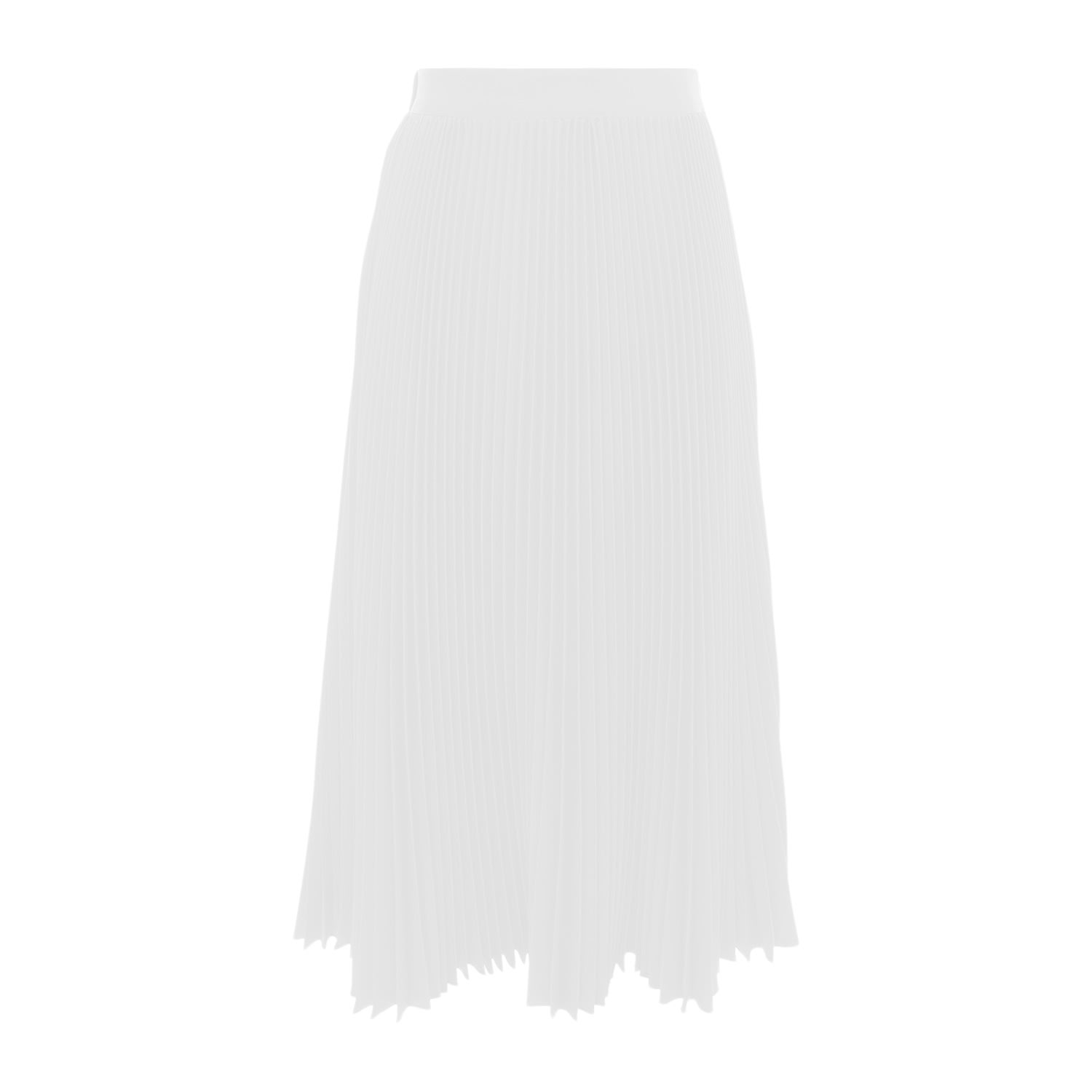 Women’s White Sunray Pleated Midi Skirt XXL Izabela Mandoiu