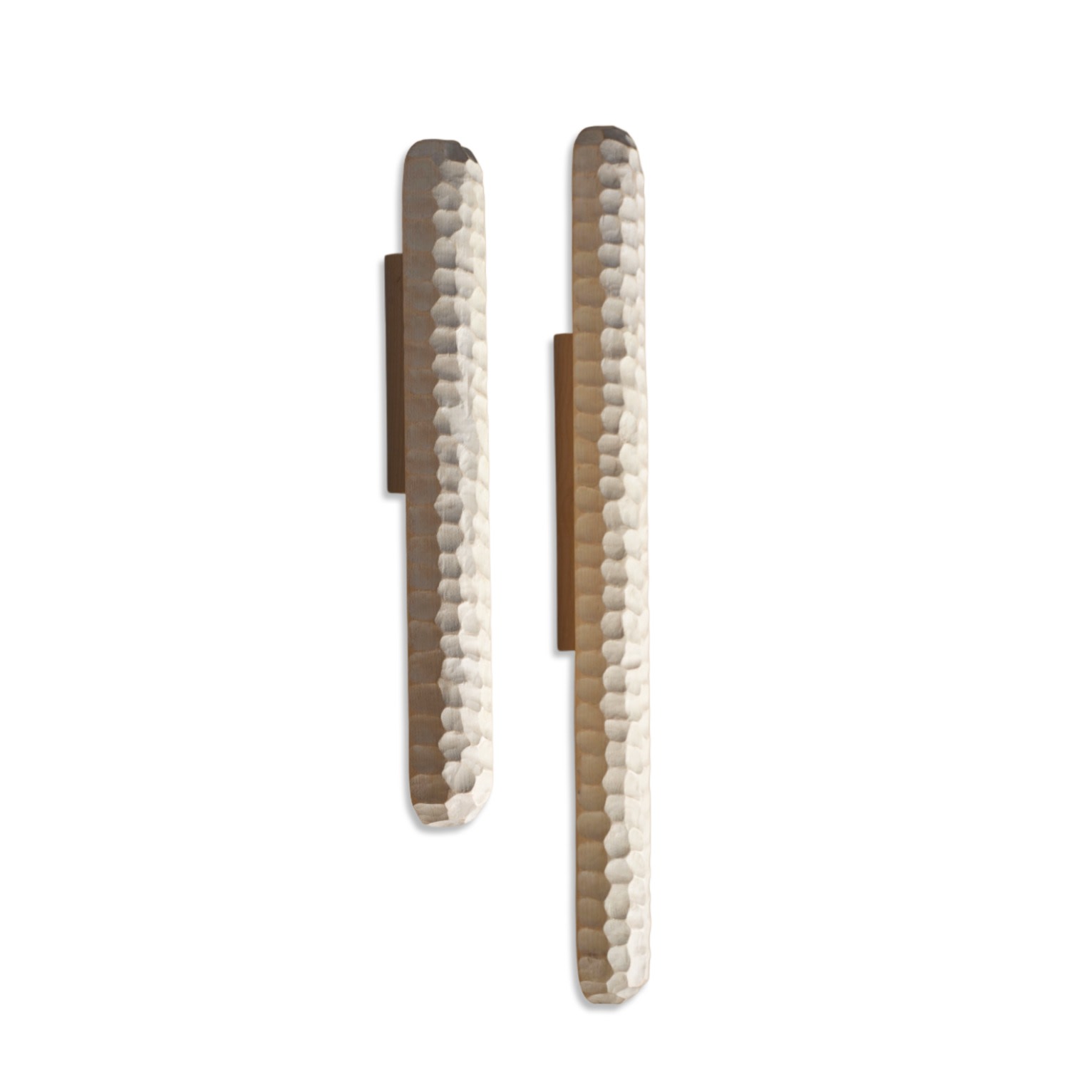 Waga White Garda Set Of Two Carved Wall Hooks Maple In White