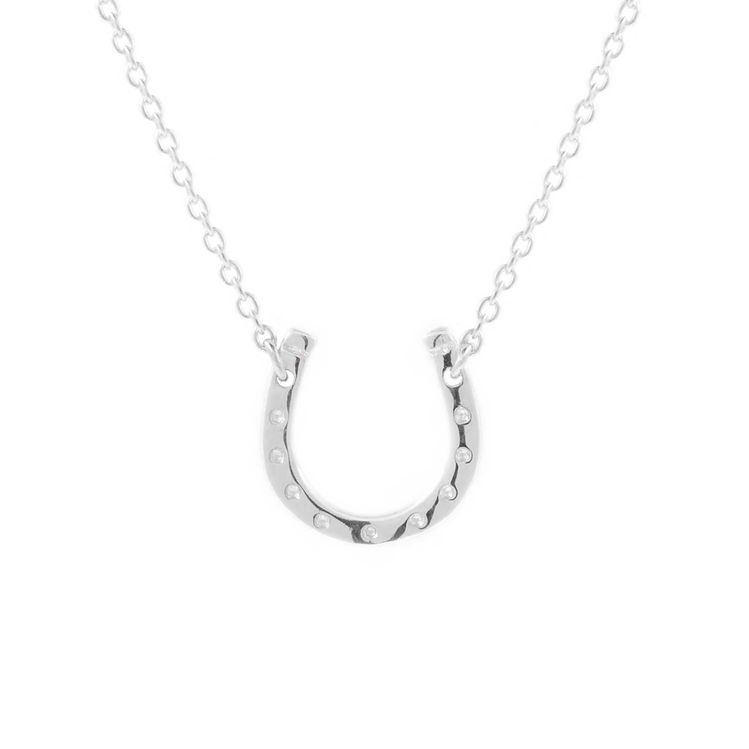 Women’s Horseshoe Necklace - Silver Lee Renee