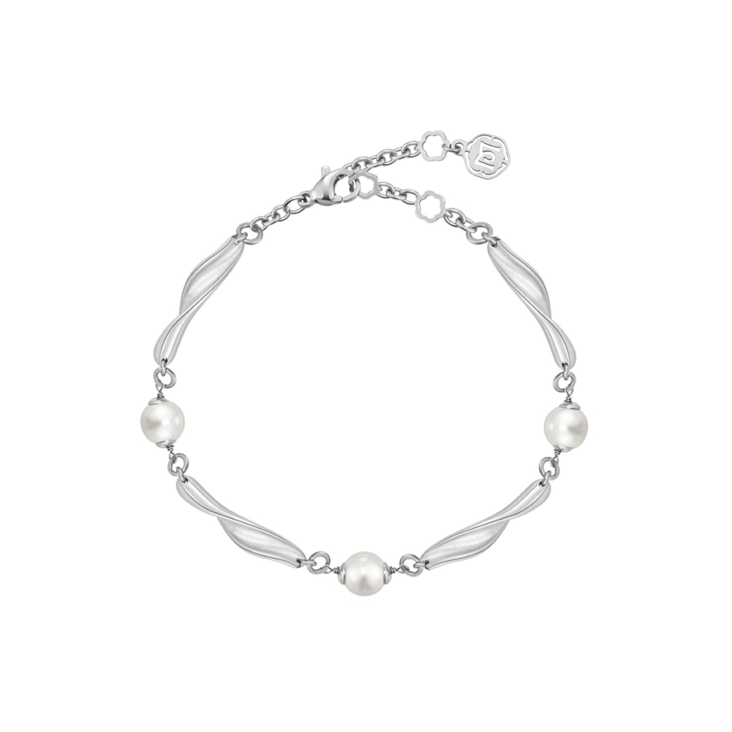 Women’s Urban Chic Undulation Pearl Bracelet - Silver Me30