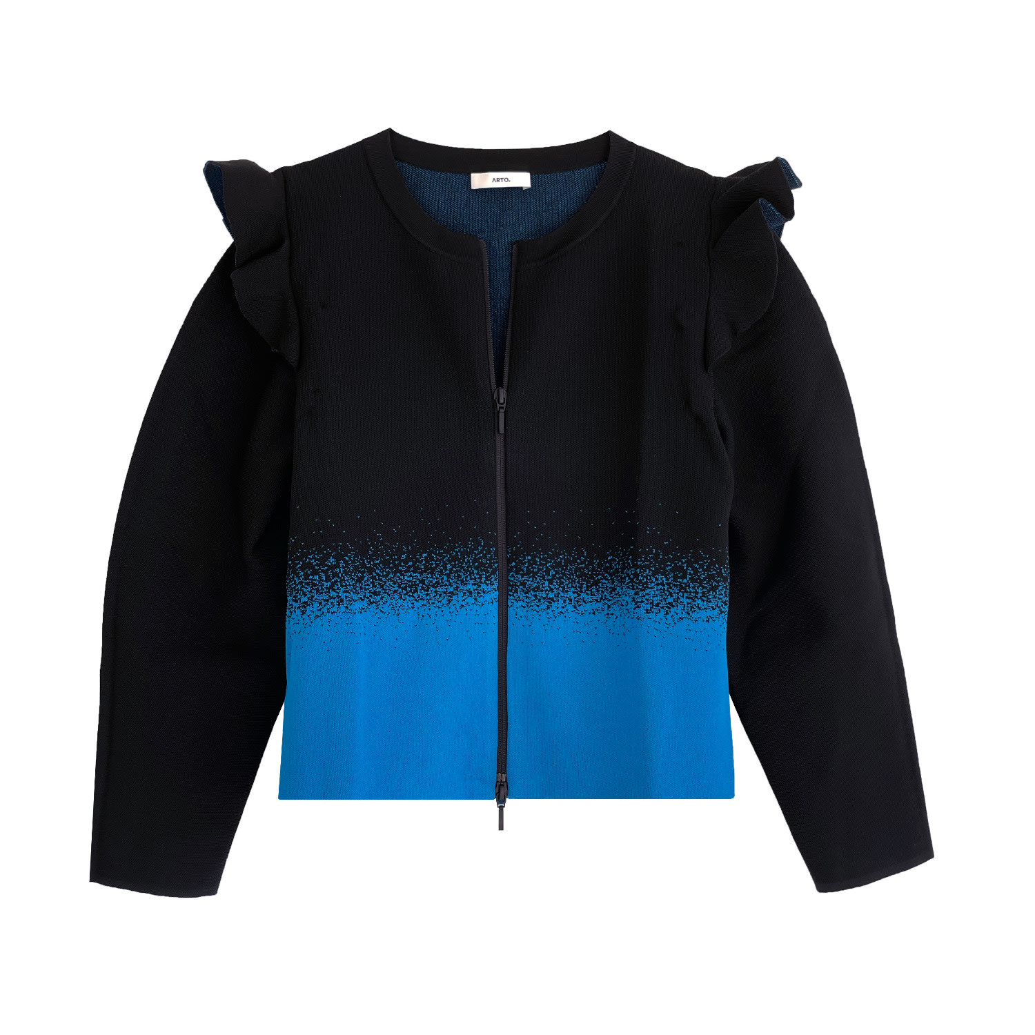 Women’s Blue Peace At Night Knit Jacket With Detachable Sleeves Small Arto.