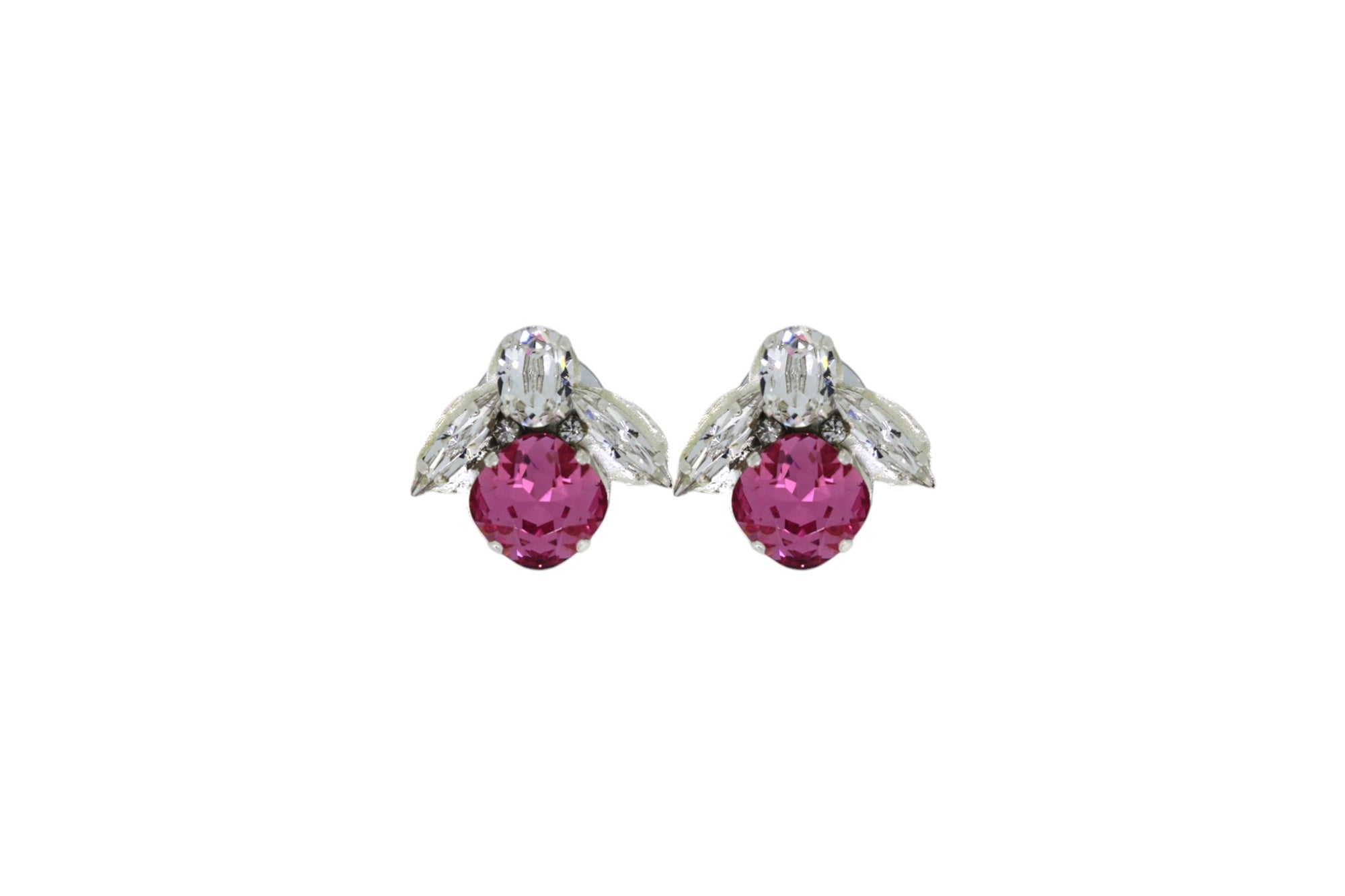Vickisarge Women's The Baby Pink Bee Earrings In Platinum - Pierced In Pink