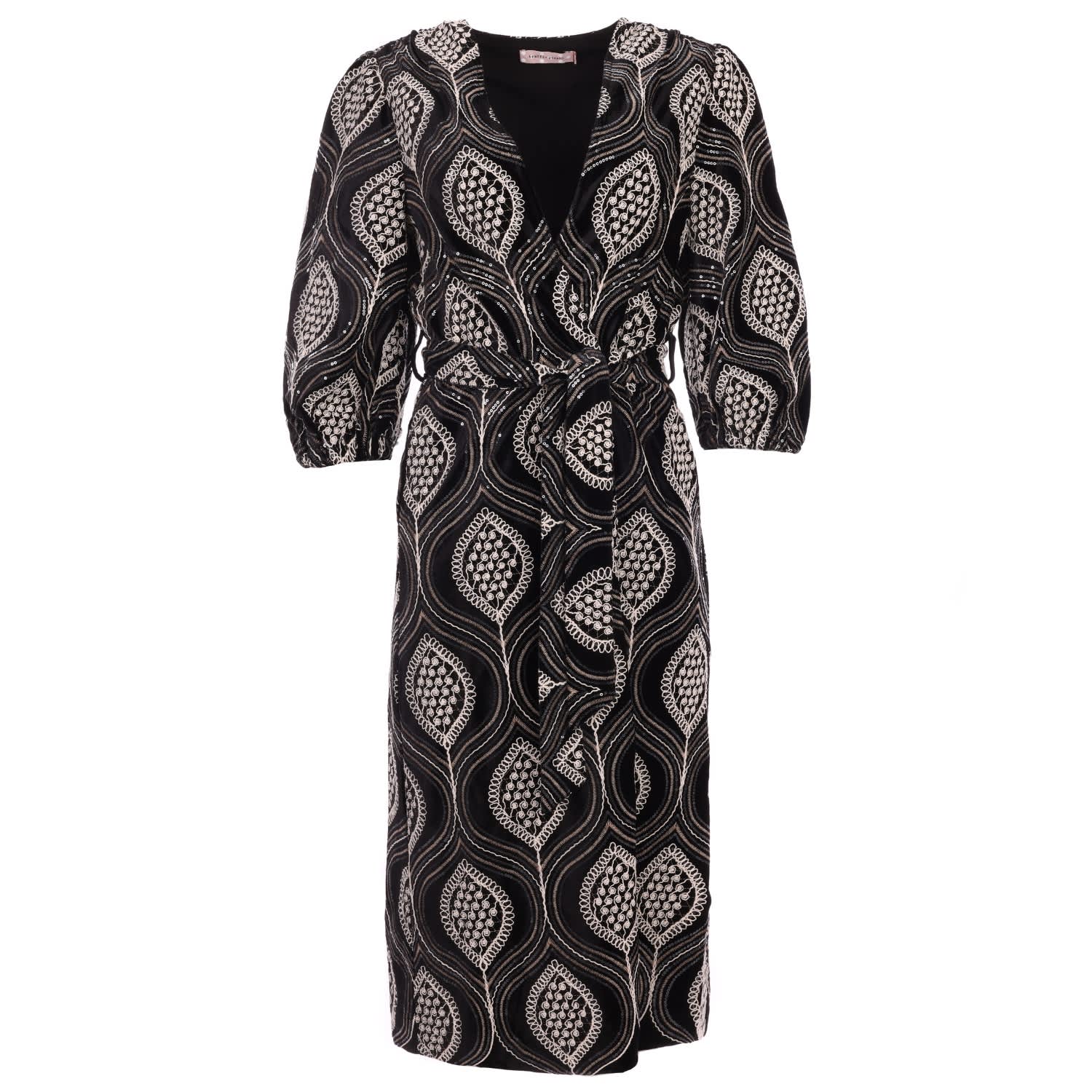Traffic People Women's Black / White Love & Anarchy Duster Coat In Black