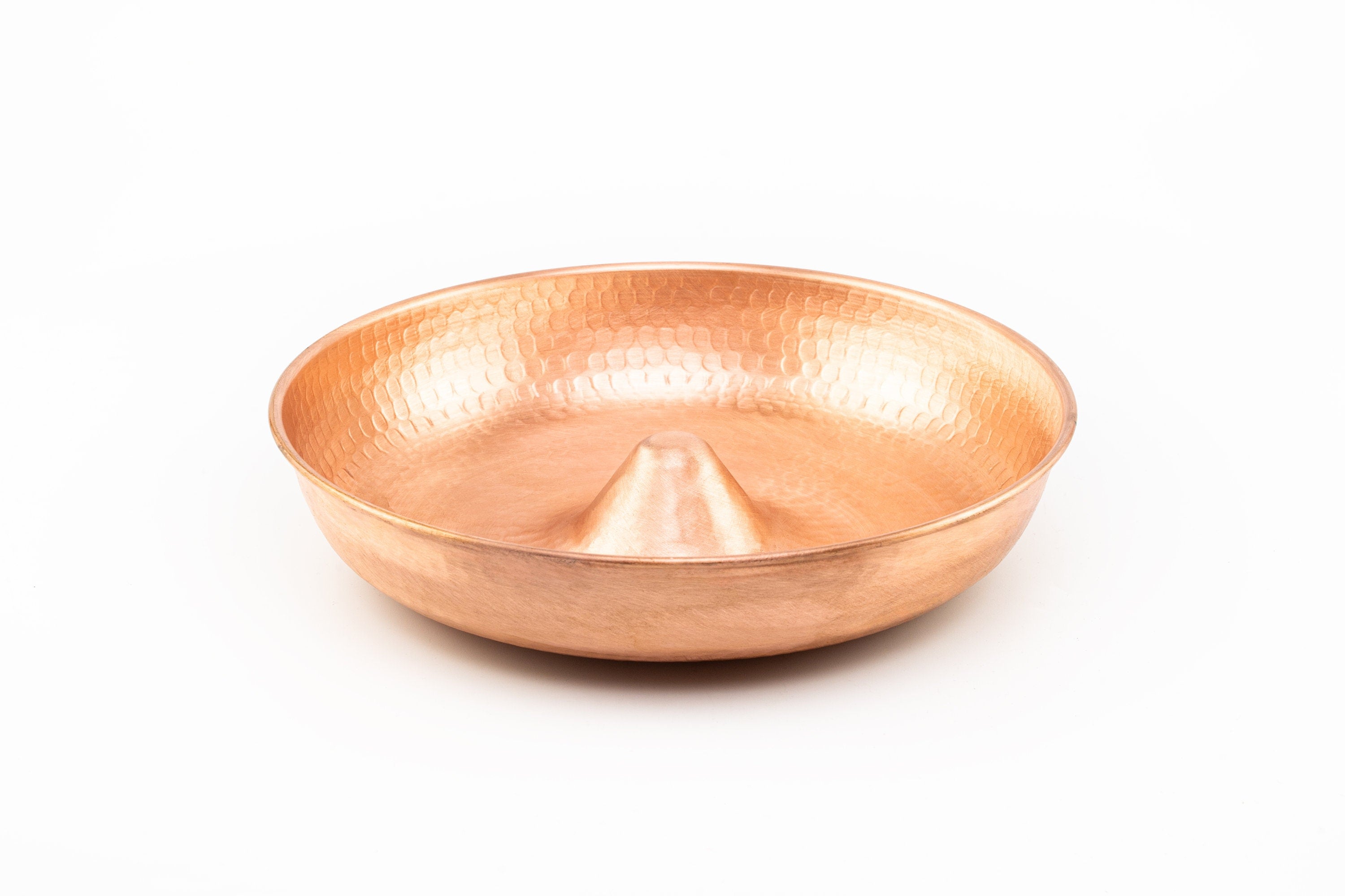 Anatoliacraft Neutrals Solid Copper Bird Bath Bowl - Bird Feeder & Copper Yard Art Ornament