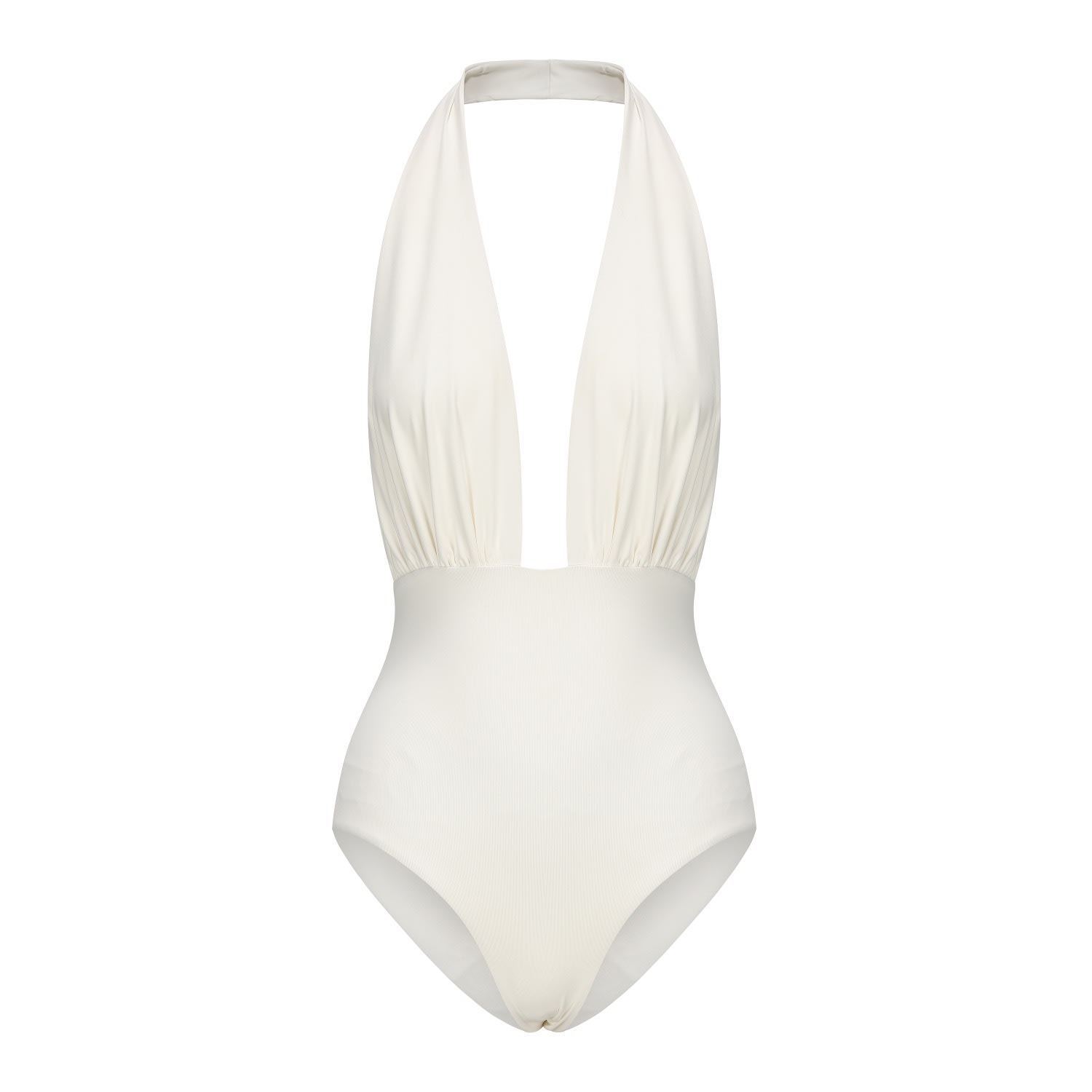 Women's Rosalie Ruched One-Piece Swimsuit In White | Extra Small | Nuaje Nuaje