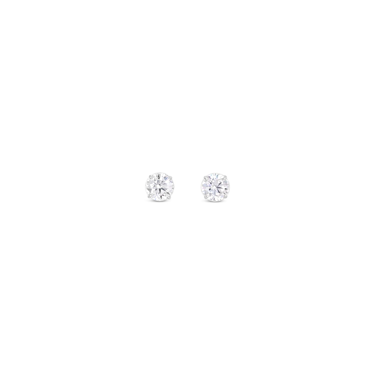 Lutiro Women's Round Six Mm Studs - 10k White Gold