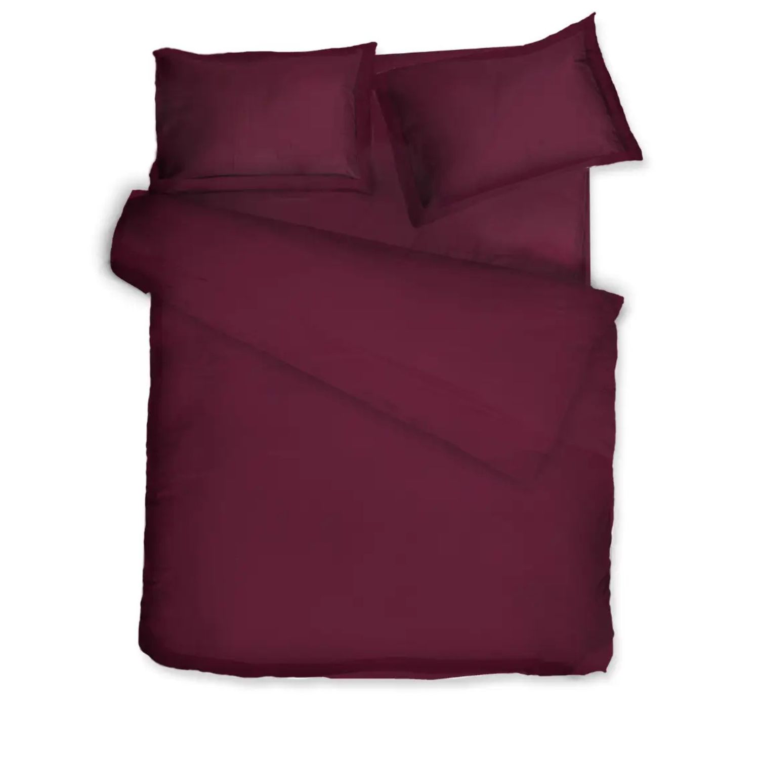 Decoflux Home Red Cotton Bedding Set Burgundy Uk King, Us Queen In Red